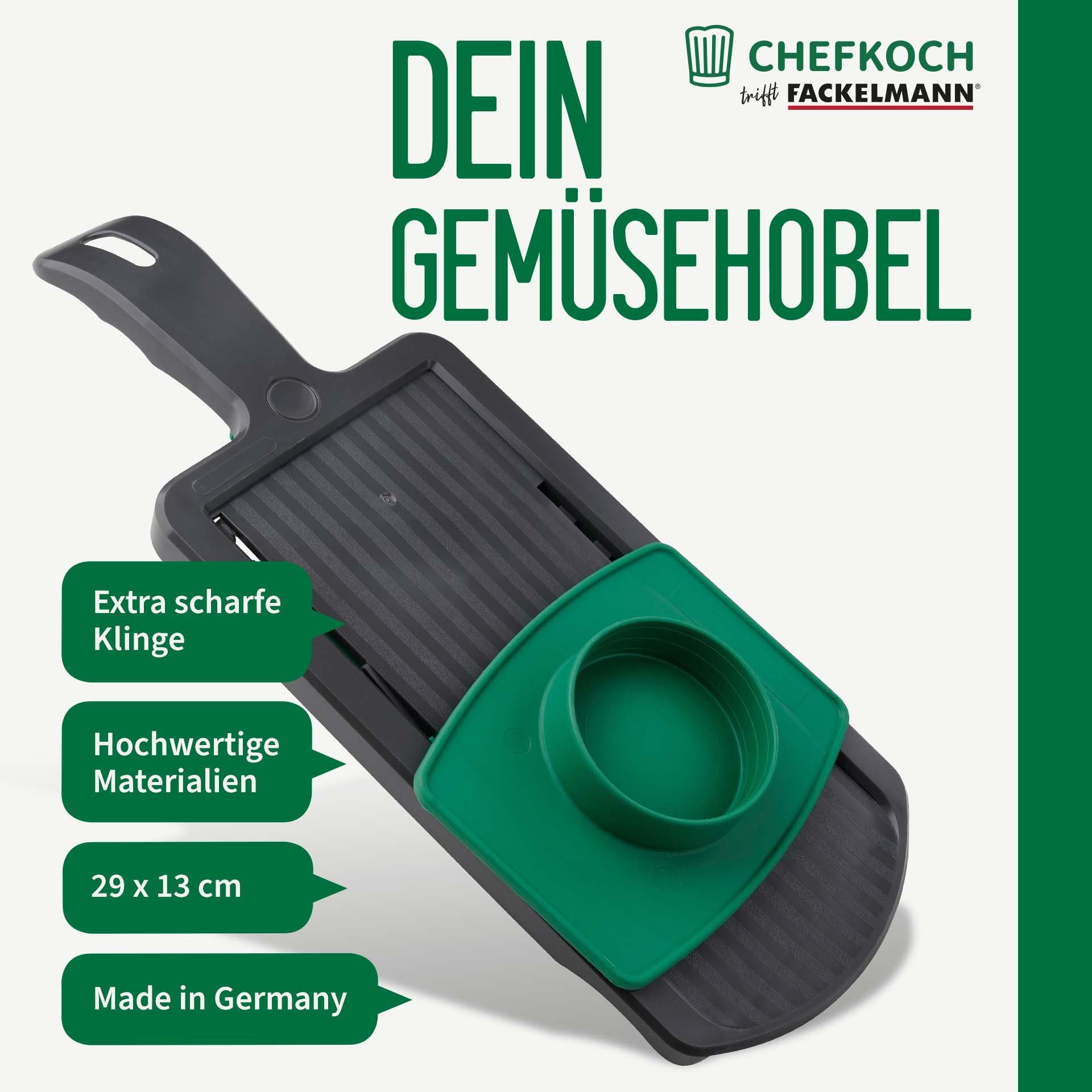 Chefkoch trifft Fackelmann Gemüsehobel Gemüsehobel – Multifunktionaler Küchenhelfer, Hobel & Raspel – Bild 2 von 5