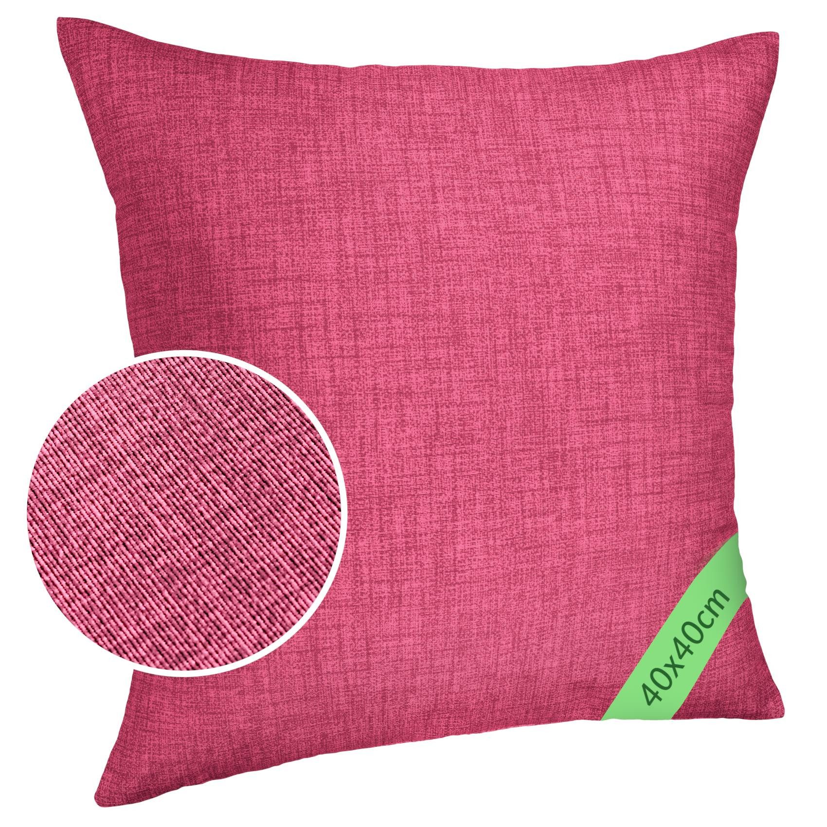 ANRO Dekokissen MrJack Zierkissen, Sofakissen 40x40cm ohne Füllung Fuchsia