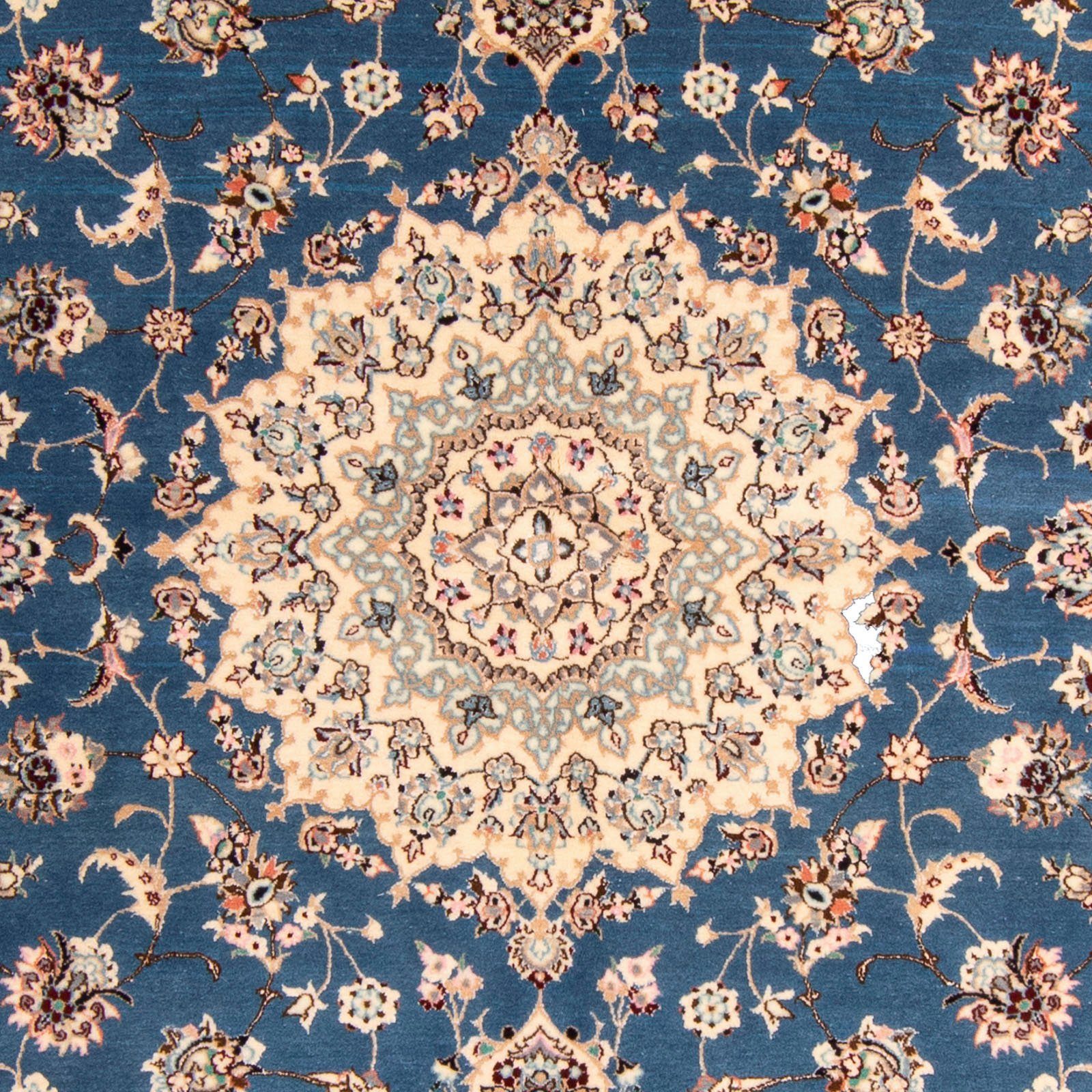 Orientteppich Perser 155 dunkelblau, mm, mit cm Einzelstück - Nain morgenland, 6 - Premium - Zertifikat x rechteckig, Wohnzimmer, Höhe: - 233 Handgeknüpft