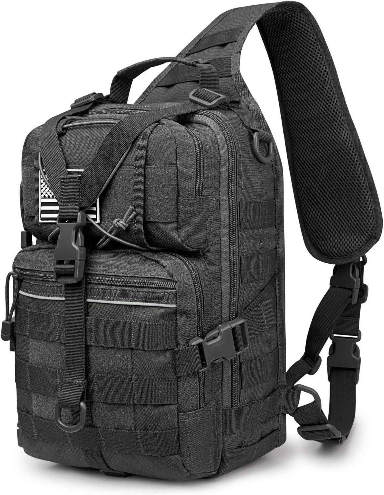 Sportrucksack Taktischer Sling Rucksack Groß Militär Umhängetasche für Outdoor Sport