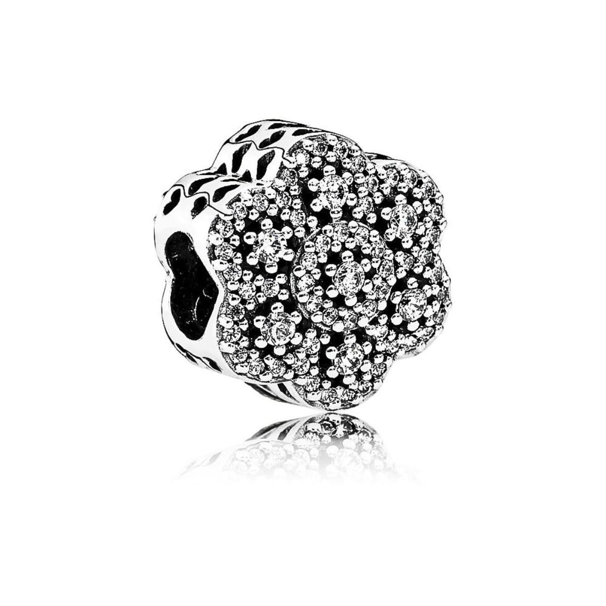Charm-Einhänger Charm Eisblume Schneeflocke Zirkonia Sterling-Silber 791998CZ