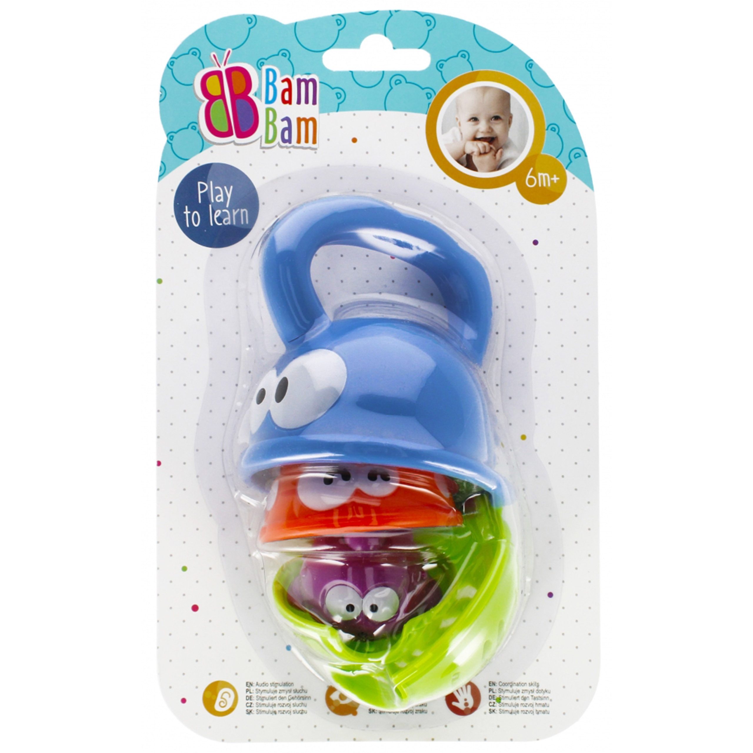 BAM BAM Badespielzeug Bam Bam FISCH Badespielzeug, Wasserspielset für Babys 6m+