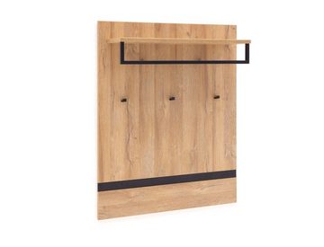 expendio Garderobe Torrico 4, Grandson Oak 90x113x28 melaminbeschichtet Ablage und Kleiderstange