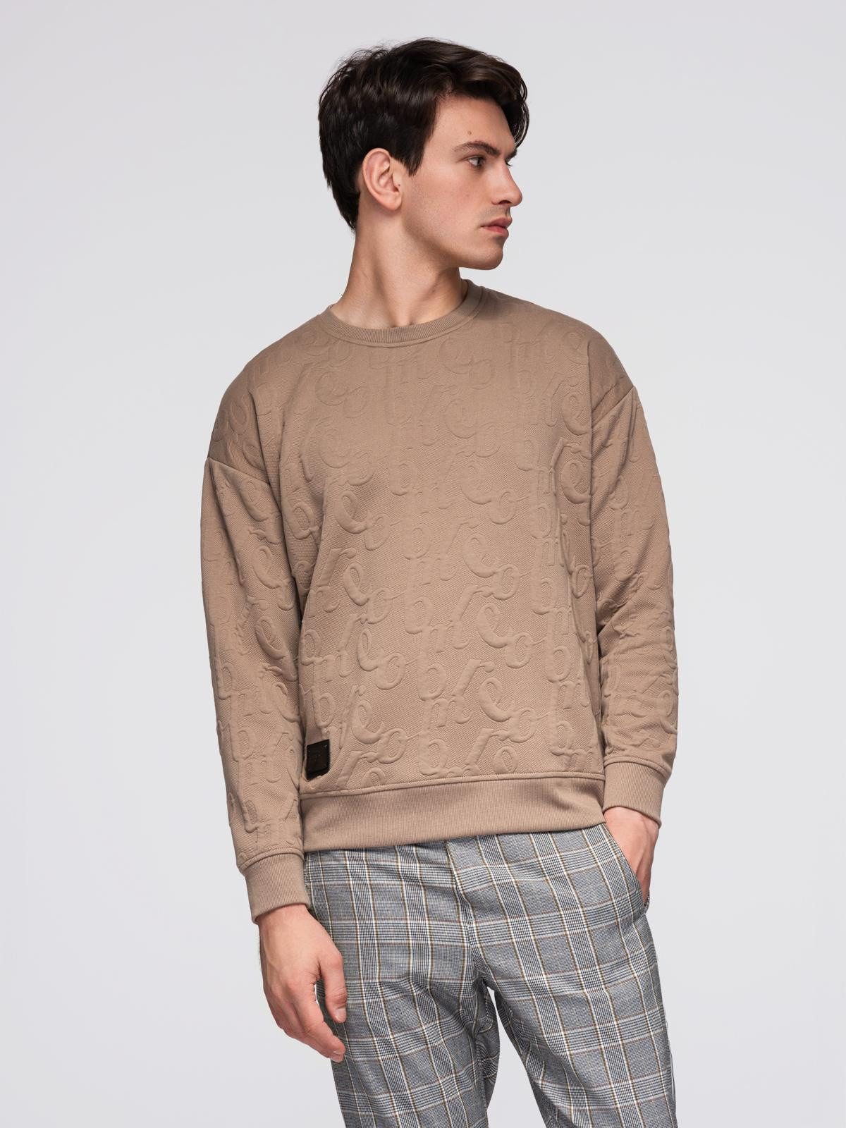 OMBRE Sweatshirt Sweatshirt RELAXED FIT mit geprägten Buchstaben