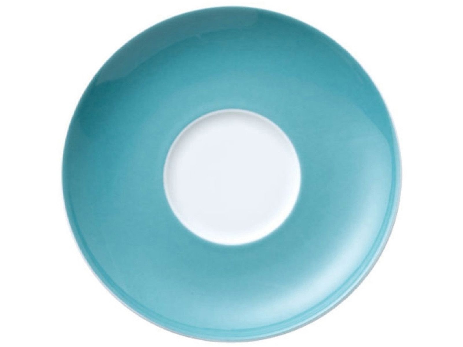 Thomas Porzellan Untertasse Sunny Day Turquoise Cappuccino-Untertasse 16,5 cm, Untertasse