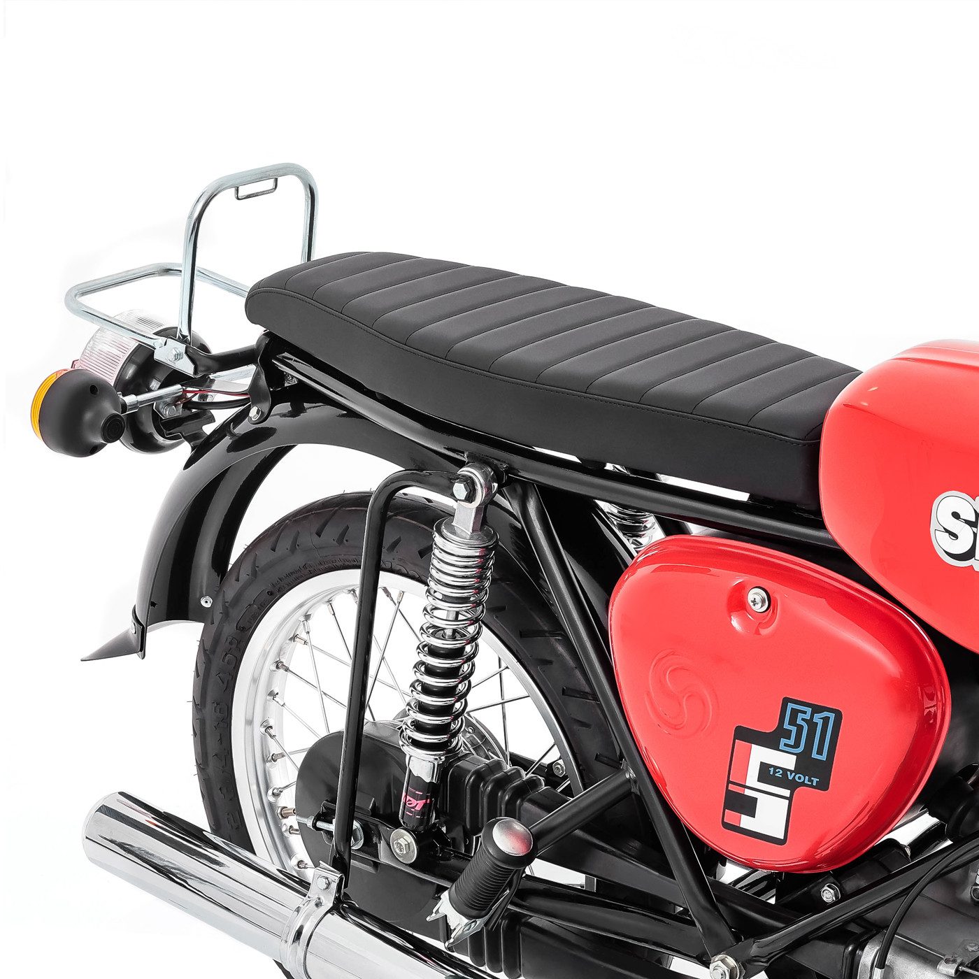 Craftride Sitzbank Sitzbank flach VS1 kompatibel mit Simson S50 S51 S70 Sitz schwarz – Bild 4 von 5