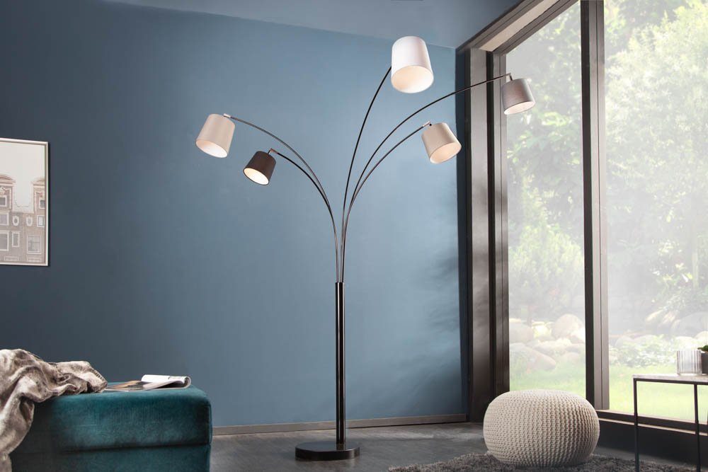 schwarz / 205cm / / verstellbar Stehlampe flexibel Leuchtmittel, ohne greige grau riess-ambiente LEVELS weiß,