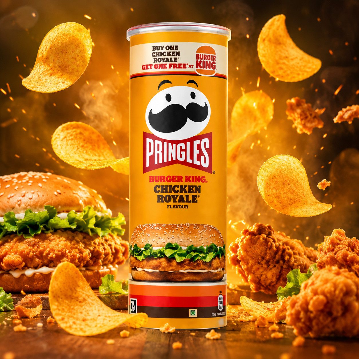 Pringles Süßigkeit Pringles Burger King Chicken Royal