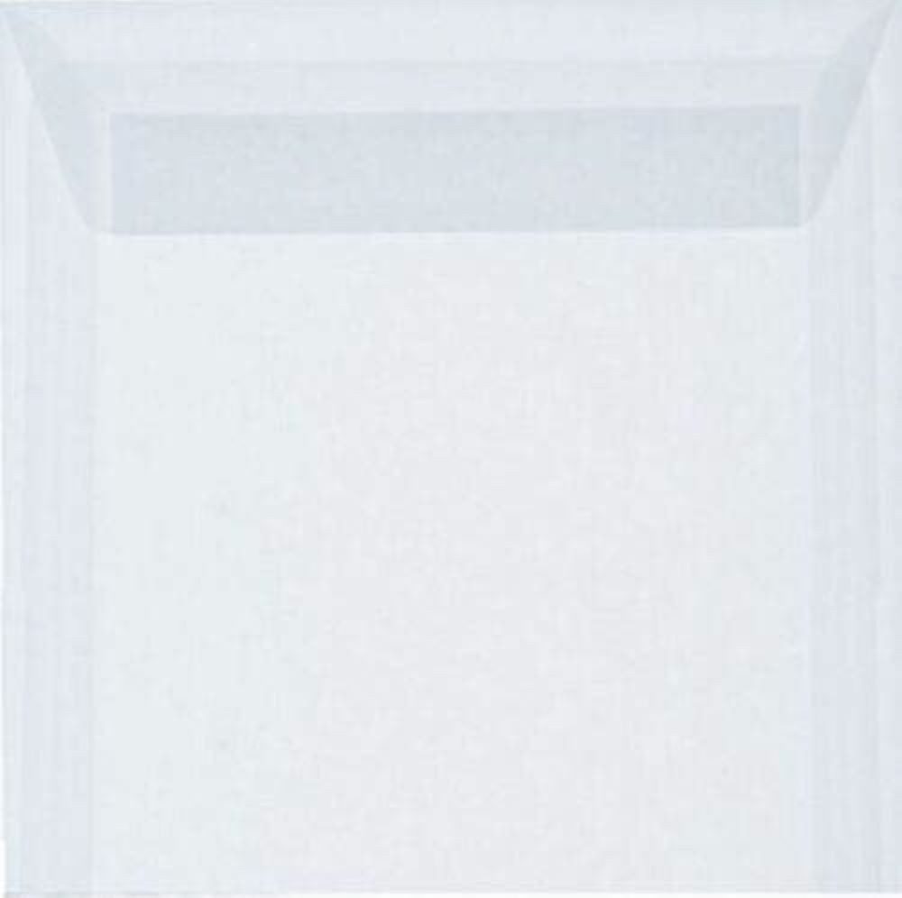 Briefumschläge24Plus Briefumschlag 25 St. 15 x 15 cm Briefumschläge Quadratisch Transparent, 15 x 15 mm Briefumschläge Recyceltes Material