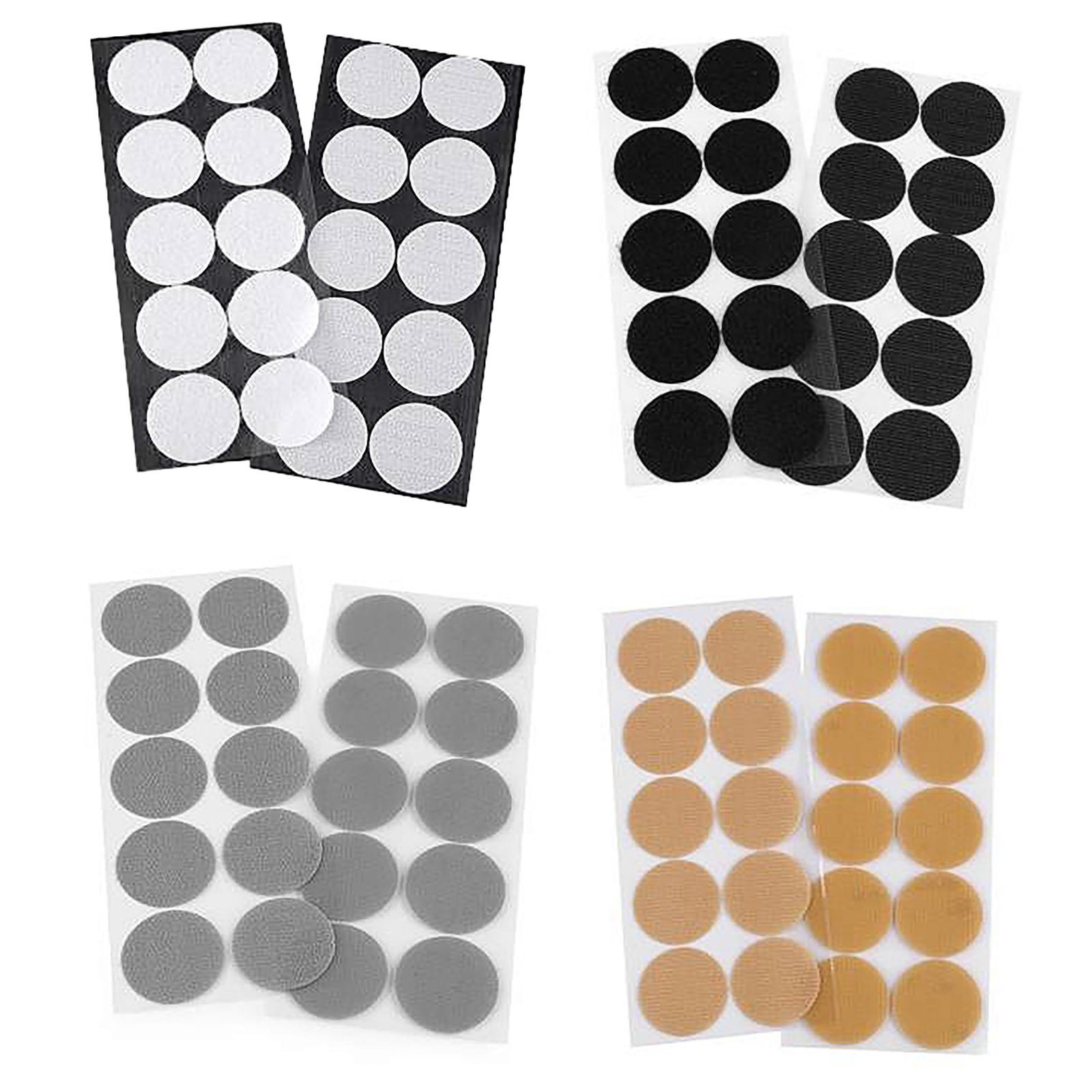 Klettband-Punkte Klettpunkte, selbstklebend, 35mm Klettband Paar maDDma, 10 Klebepunkte, grau