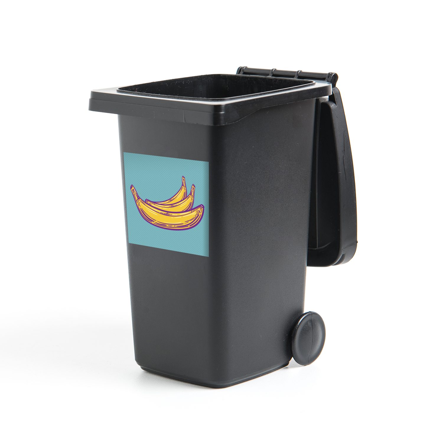 MuchoWow Wandsticker Illustration von Bananen (1 St), Mülleimer-aufkleber, Mülltonne, Sticker, Container, Abfalbehälter