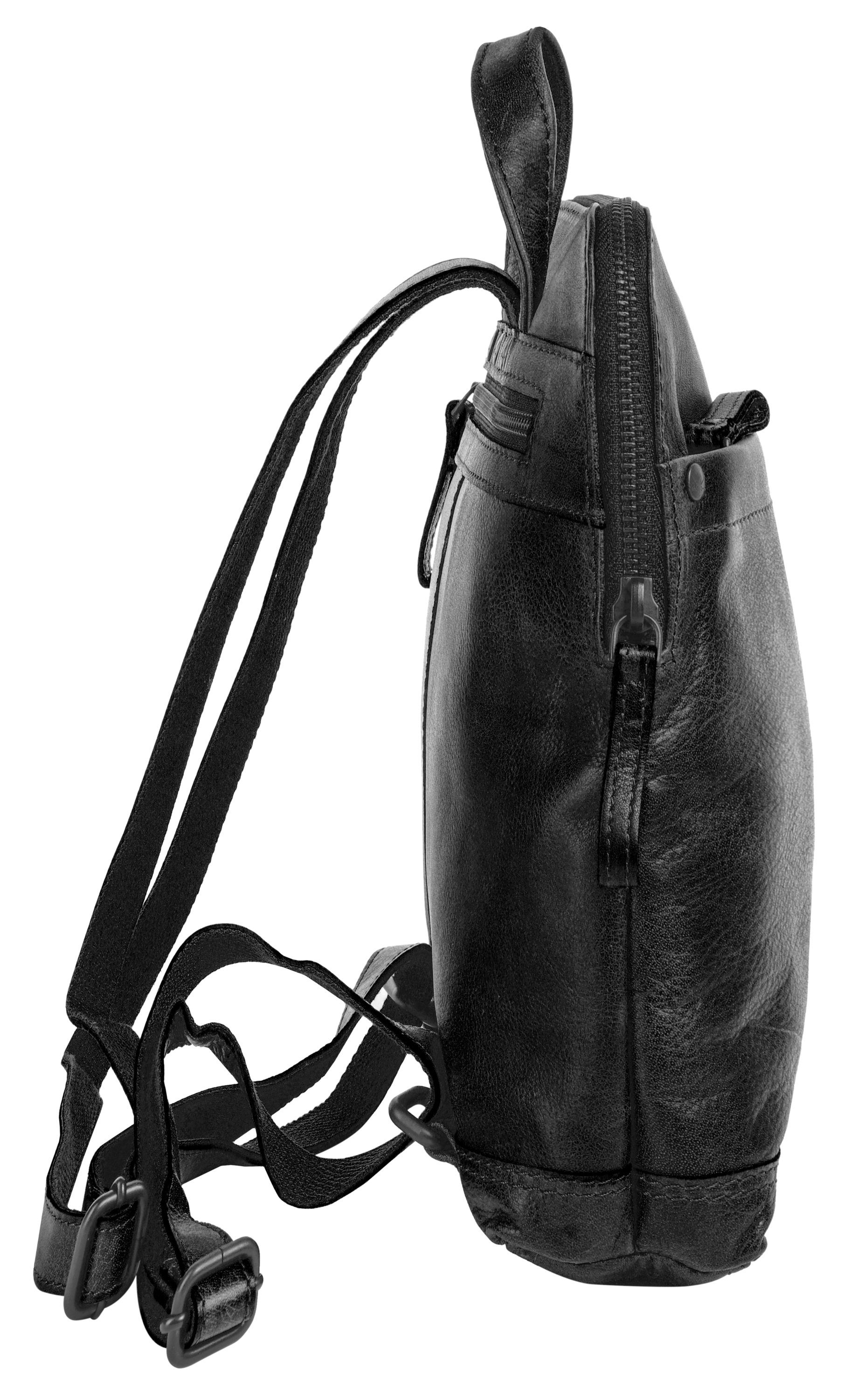 Sansibar Cityrucksack, echt Leder