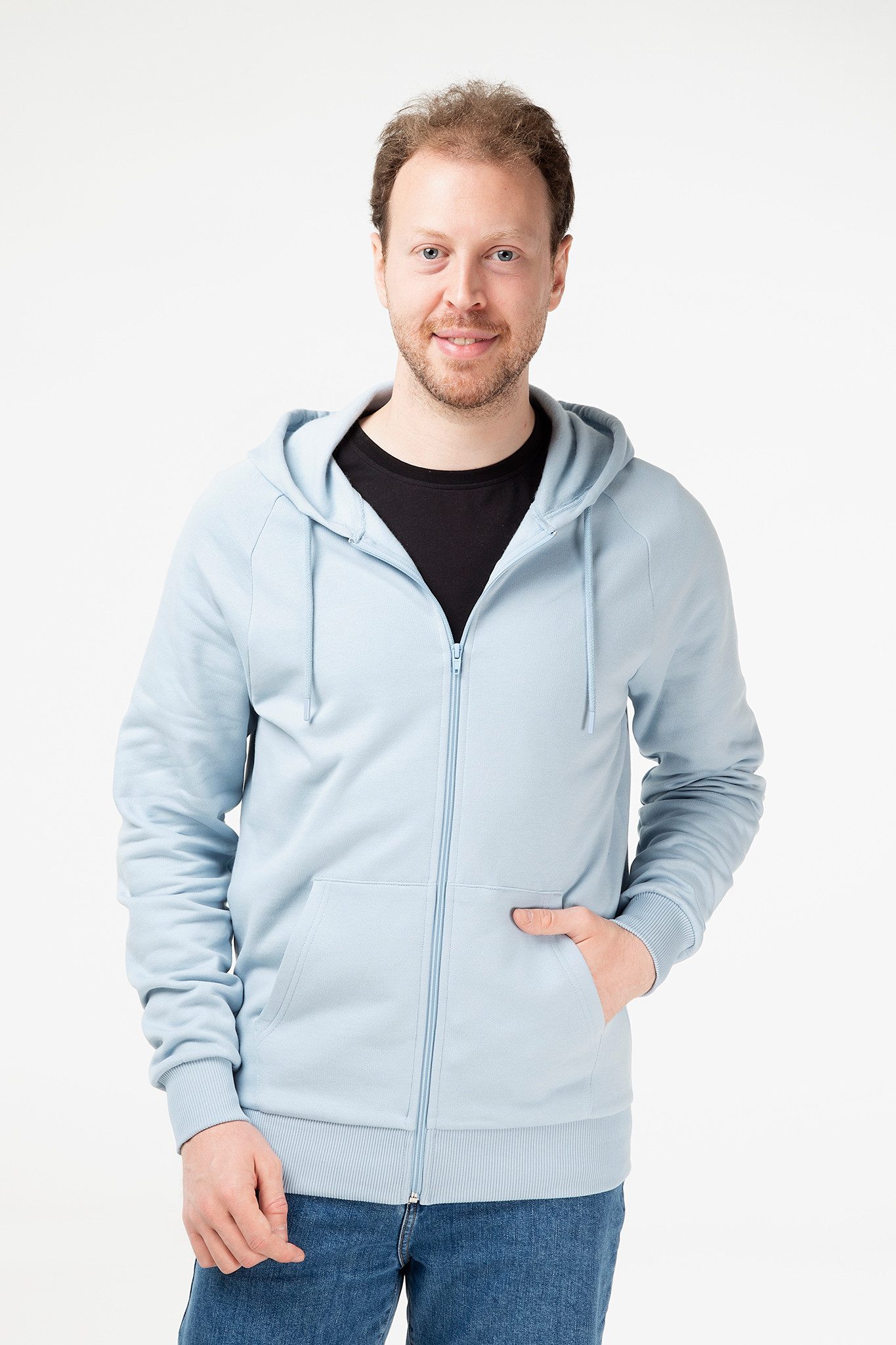 Evermind Kapuzennickijacke Unisex Kapuzenjacke aus Bio-Baumwolle – fair produziert & nachhaltig