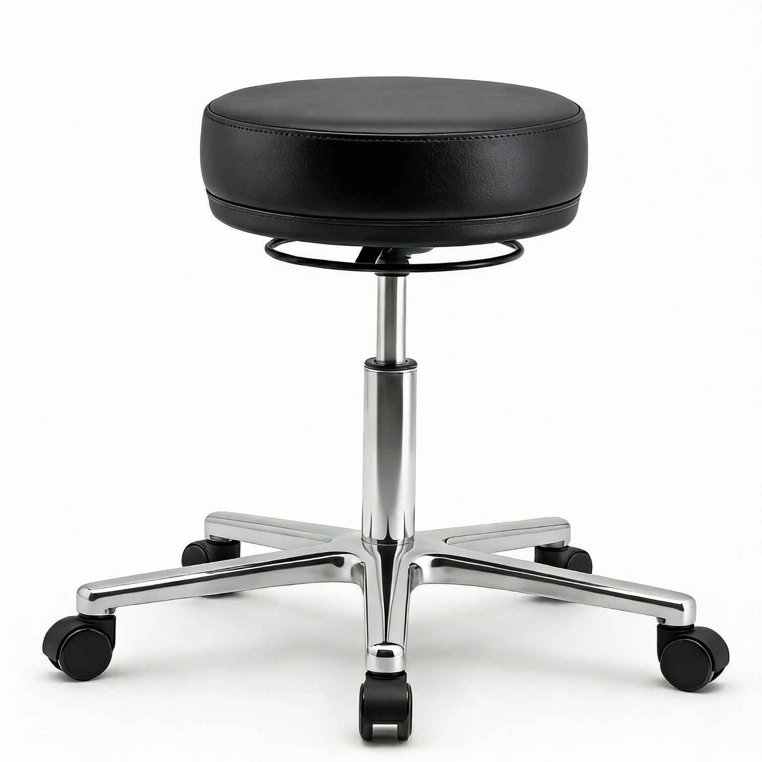 Versee Drehhocker Arbeitshocker Echtleder - höhenverstellbar, 150kg belastb günstig online kaufen