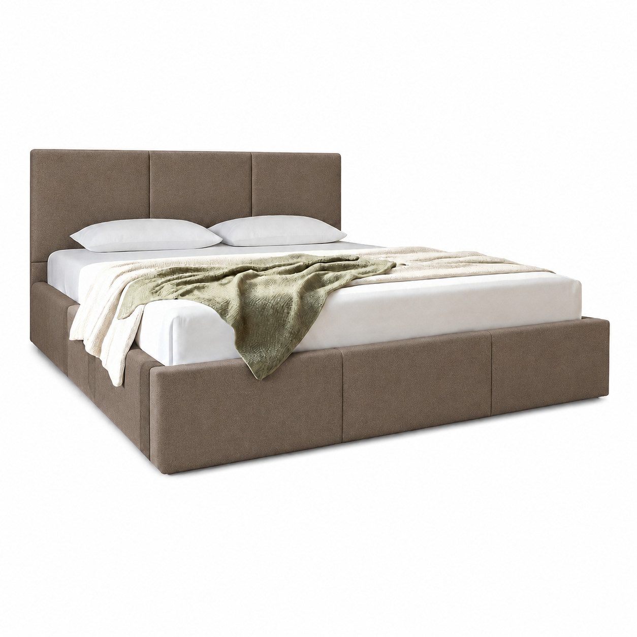 Home Collective Polsterbett Bett Doppelbett Bettgestell mit Lattenrost & Stauraum, mehrere Größen (Größen: 120x200 140x200 160x200 180x200, samtweicher Velourss – Bild 2 von 5