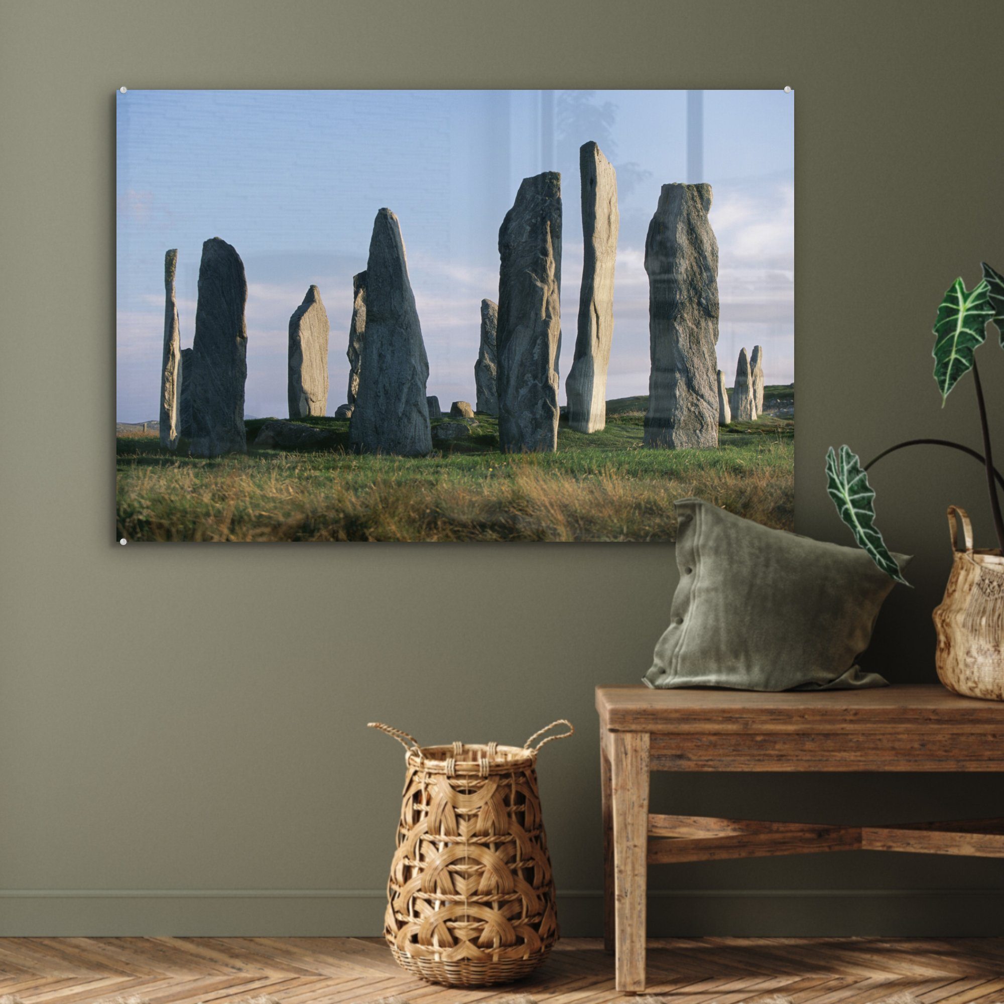 St), Schottland, Steine Wohnzimmer MuchoWow & Calanais von Schlafzimmer Stehende Acrylglasbild (1 Acrylglasbilder in