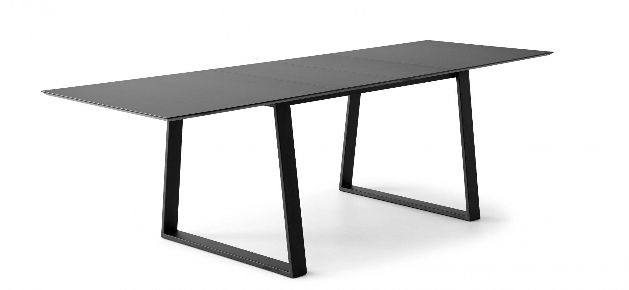 Trapez Einlegeplatten Esstisch by Hammel Hammel, 2 Furniture Metallgestell, Tischplatte MDF, Schwarz rechteckige Meza