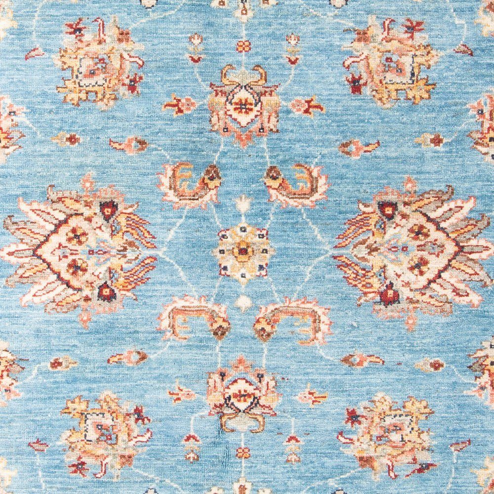 Orientteppich Ziegler - morgenland, mm, 123 Höhe: Wohnzimmer, - 186 hellblau, Zertifikat mit Handgeknüpft, cm x rechteckig, Einzelstück 6
