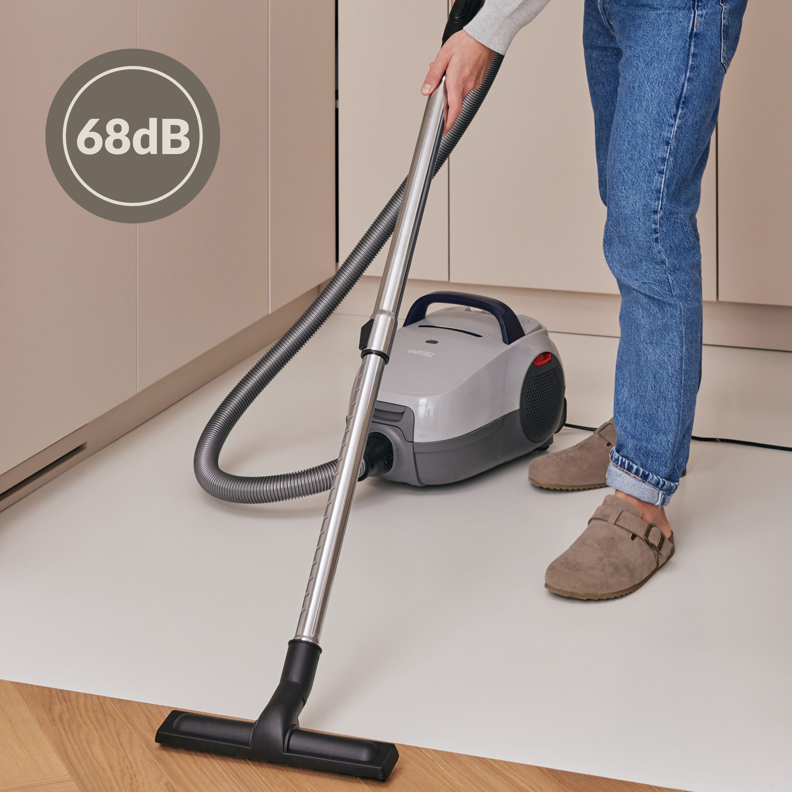 Zeegma Bodenstaubsauger VERRE KLASIK, 800 W, mit Beutel, 21 000 Pa/68 dB/12 m Reichweite/4 l Beutel/Duftpatrone