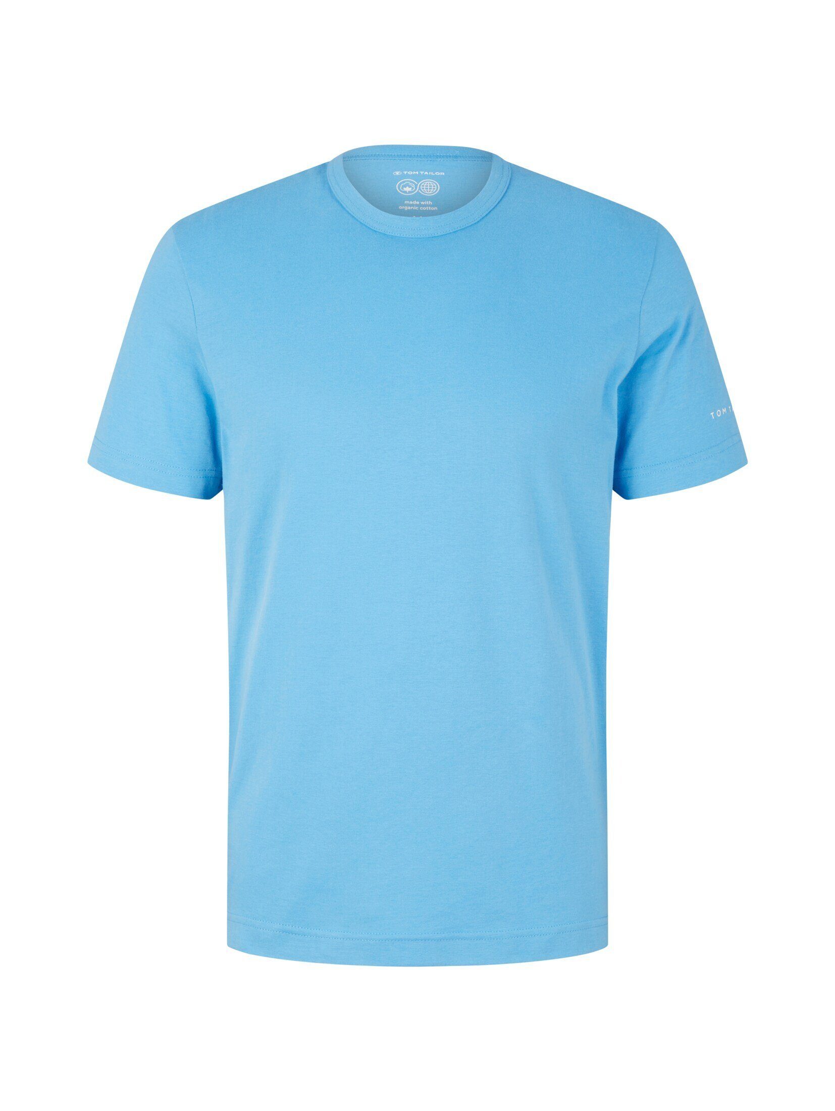 T-Shirt Basic TAILOR rainy T-Shirt sky blue TOM