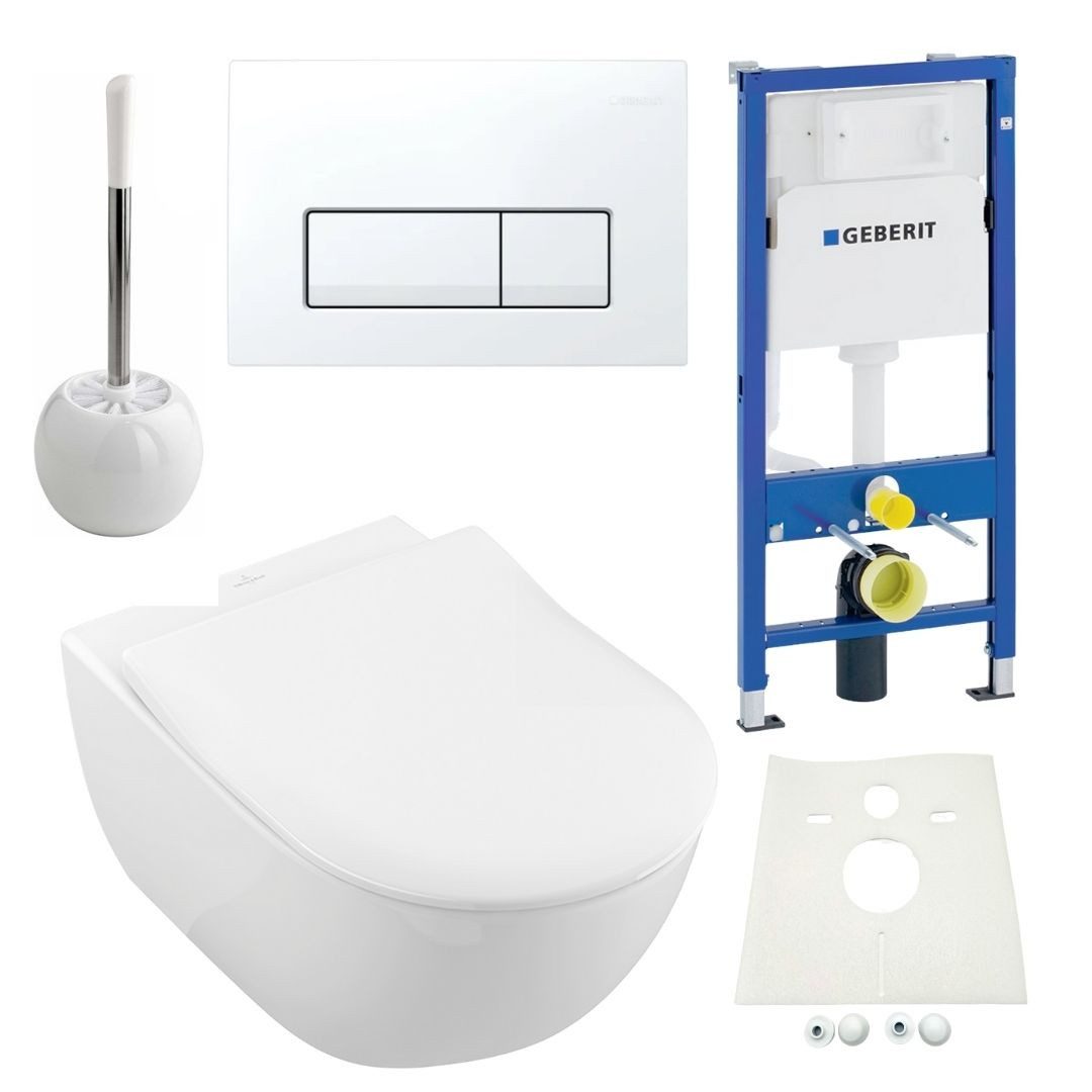 GEBERIT Vorwandelement WC Geberit Vorwandelement Villeroy und Boch WC Subway, Spar-Set