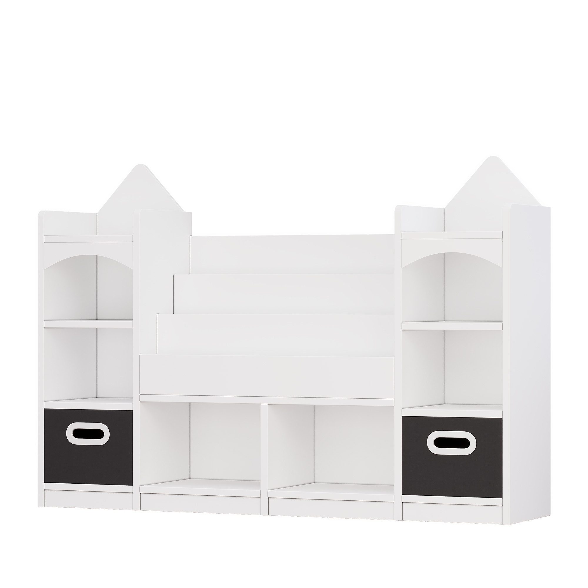 FANNOU Bücherregal Kinderregal, Bilderbuchregal mit Stauraum, Kinderschrank & Kinderbuchregal, Holzmöbel für Kinderzimmer