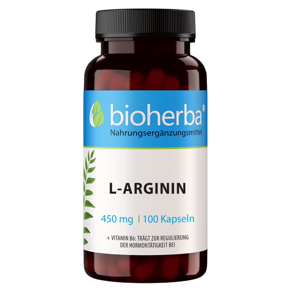 BIOHERBA R Bioherba L-Arginin 450 mg 100 Kapseln Tropfen, 1 er