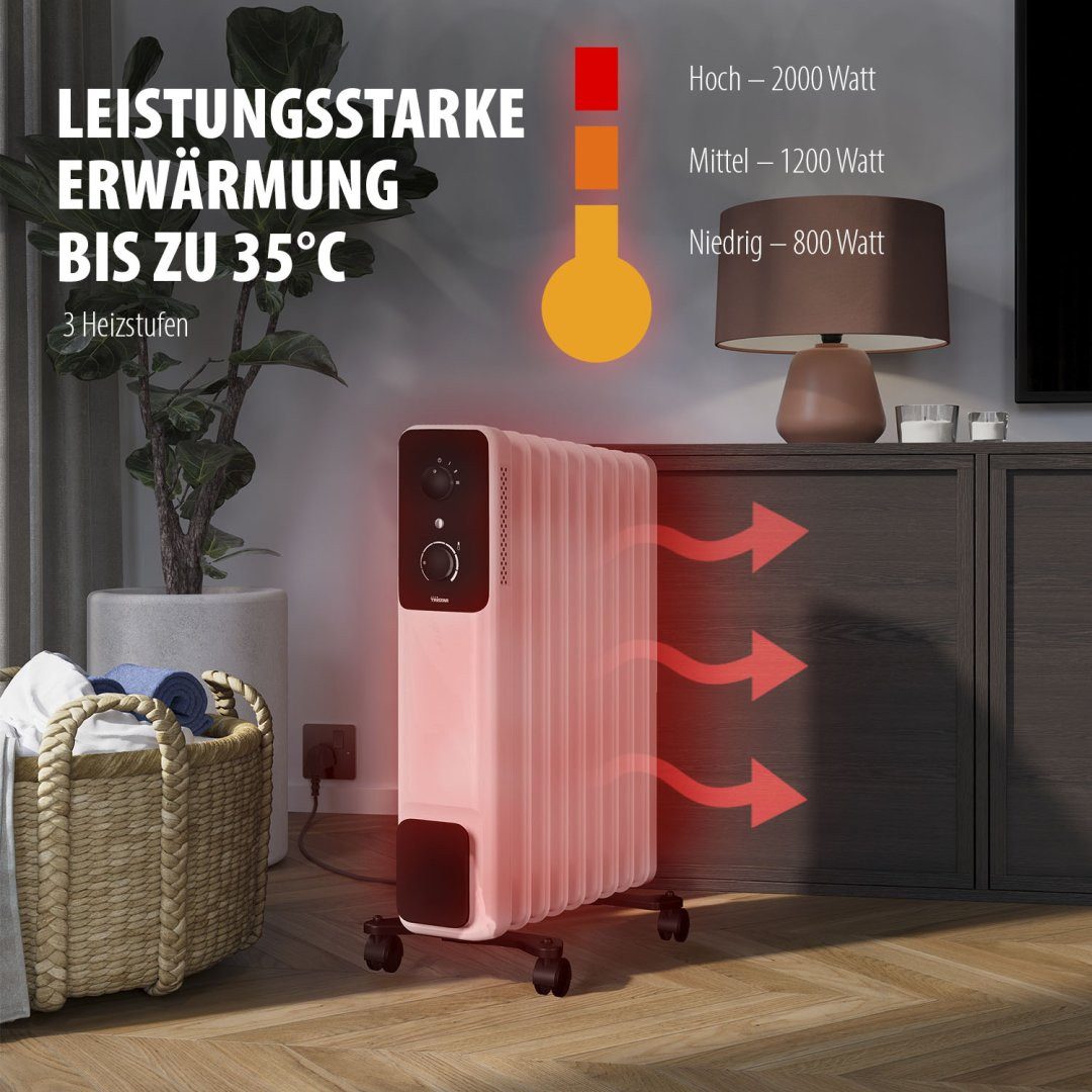 Tristar Ölradiator Tristar KA-5379 Ölradiator – 9 Rippen – 2000 W – Mechanisch – 3 Heizst, 9 Rippen - 2000 Watt