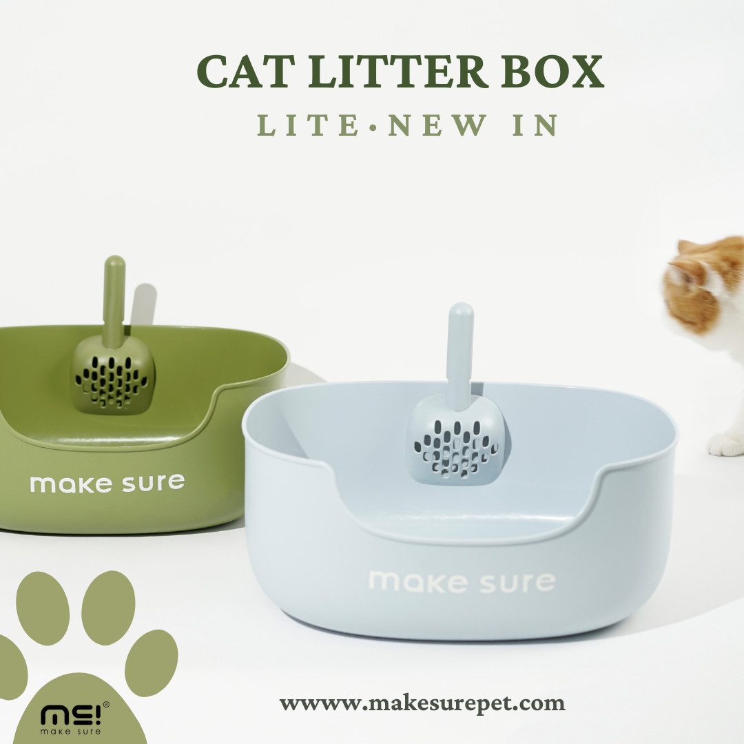 Purpurra Katzentoilette Makesure – LITE Katzentoilette mit Streuschaufel und Vorlege