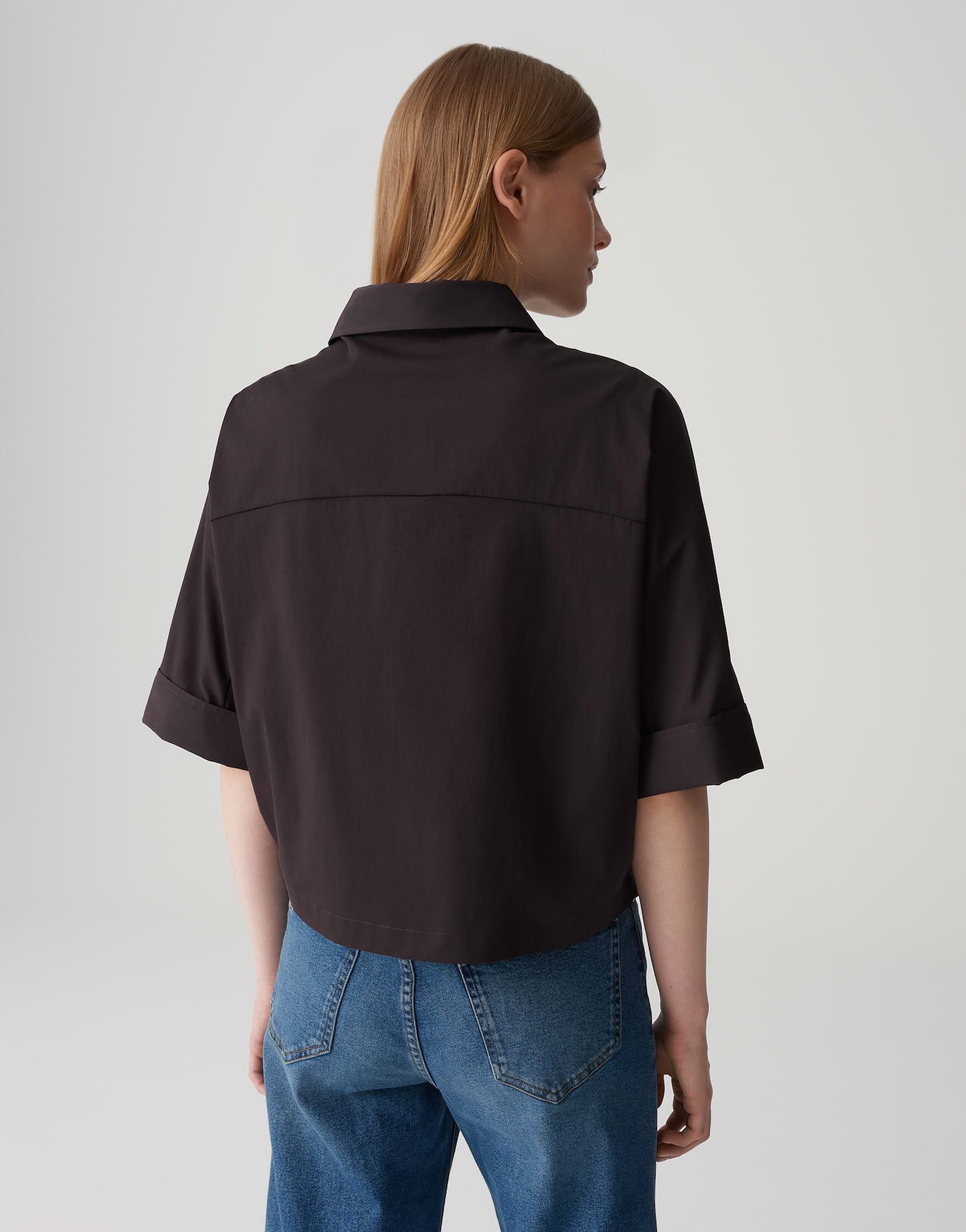 OPUS Kurzarmbluse FREPPY im Overshirt Stil