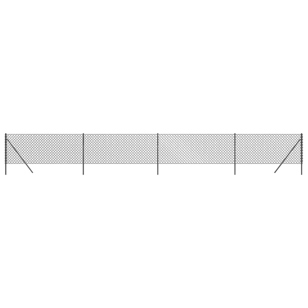 vidaXL Gartenzaun Maschendrahtzaun Anthrazit 1x10 m, günstig online kaufen