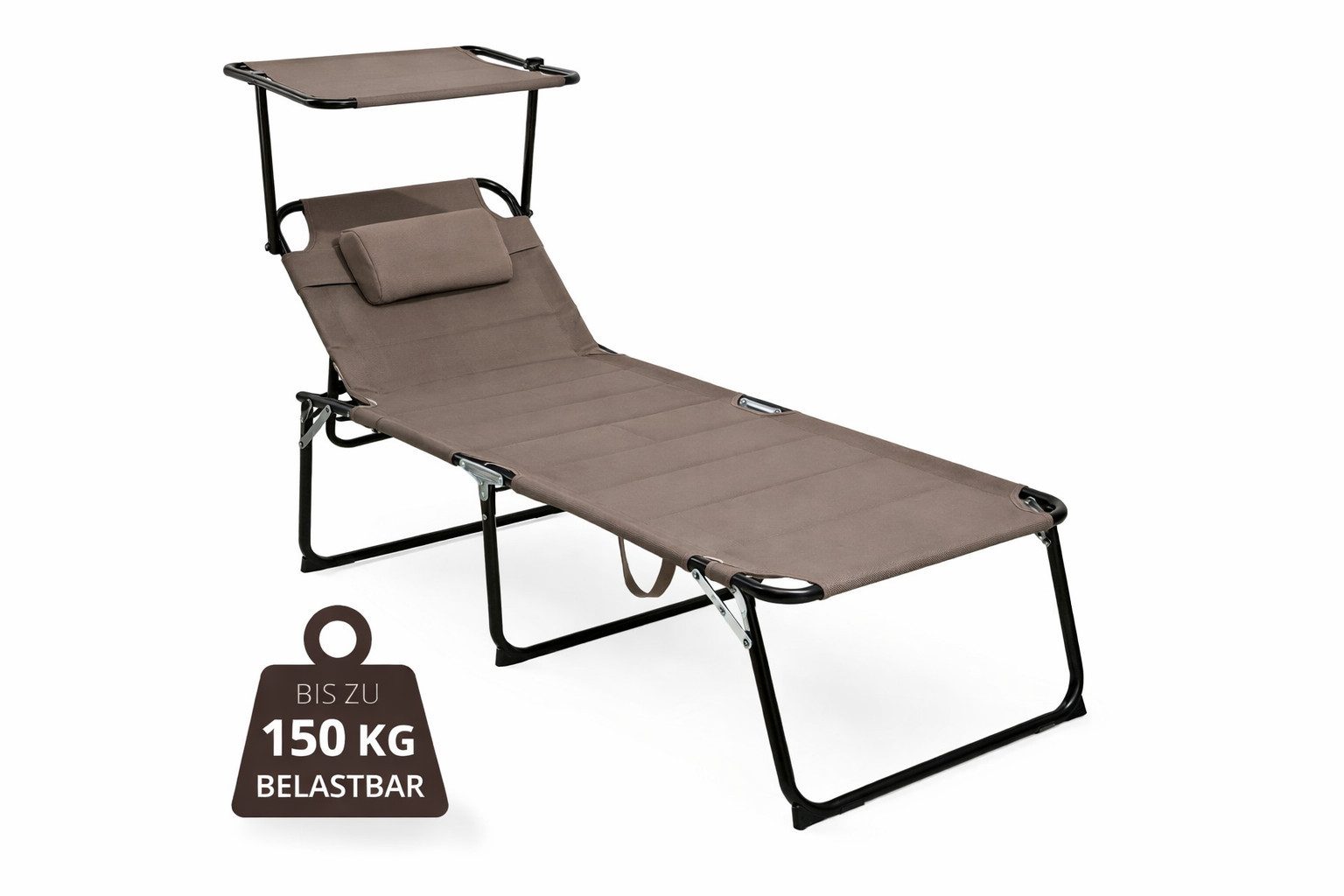 Linder Exclusiv XXL Sonnenliege klappbar mit Sonnendach