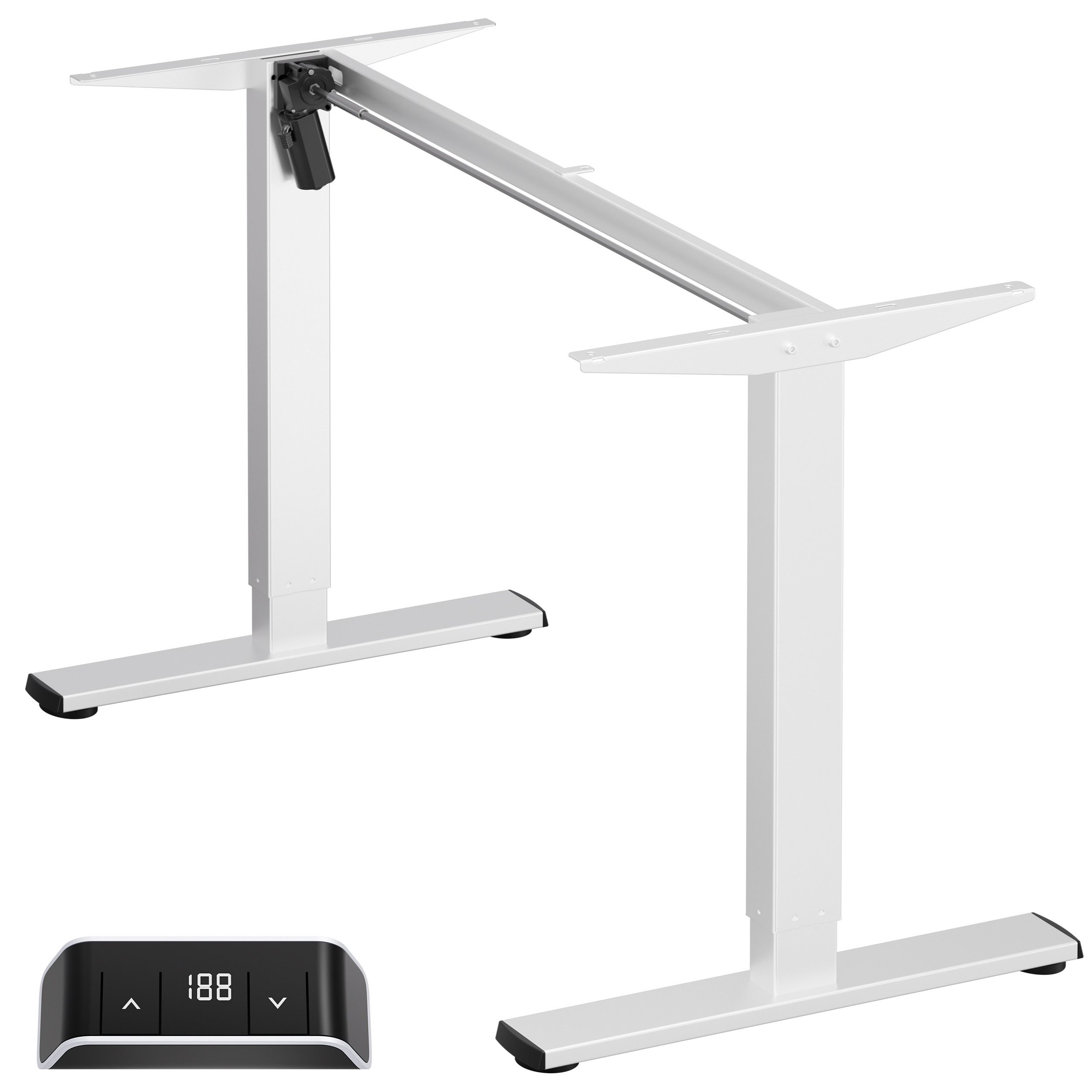 ONKRON Tischgestell Automatisiertes mit Motor für Tischplatten von 120 - 170 cm WDF221E-W, Automatisiert, mit Motor