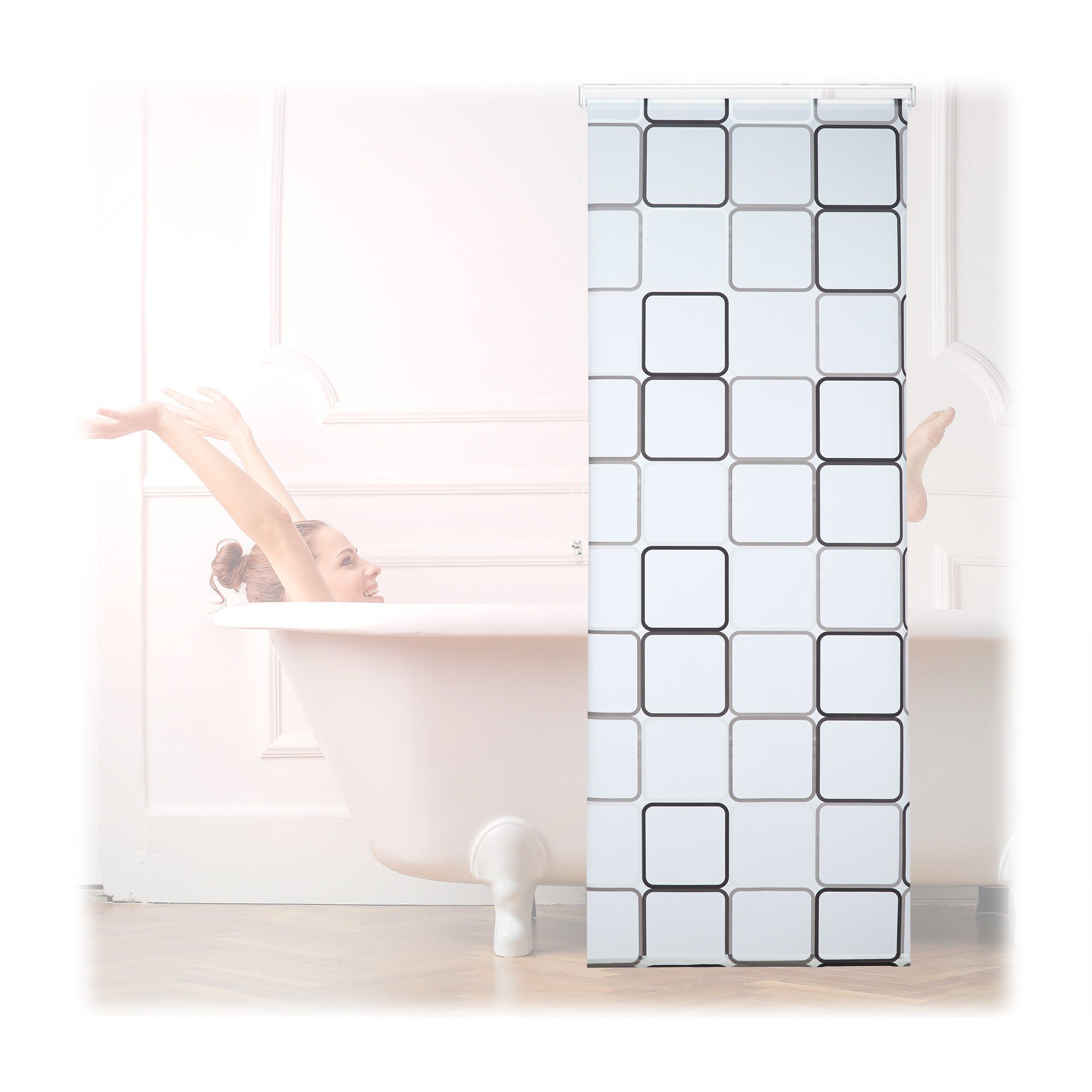 relaxdays Duschrollo SQUARE Breite 80 cm, 80x240cm günstig online kaufen