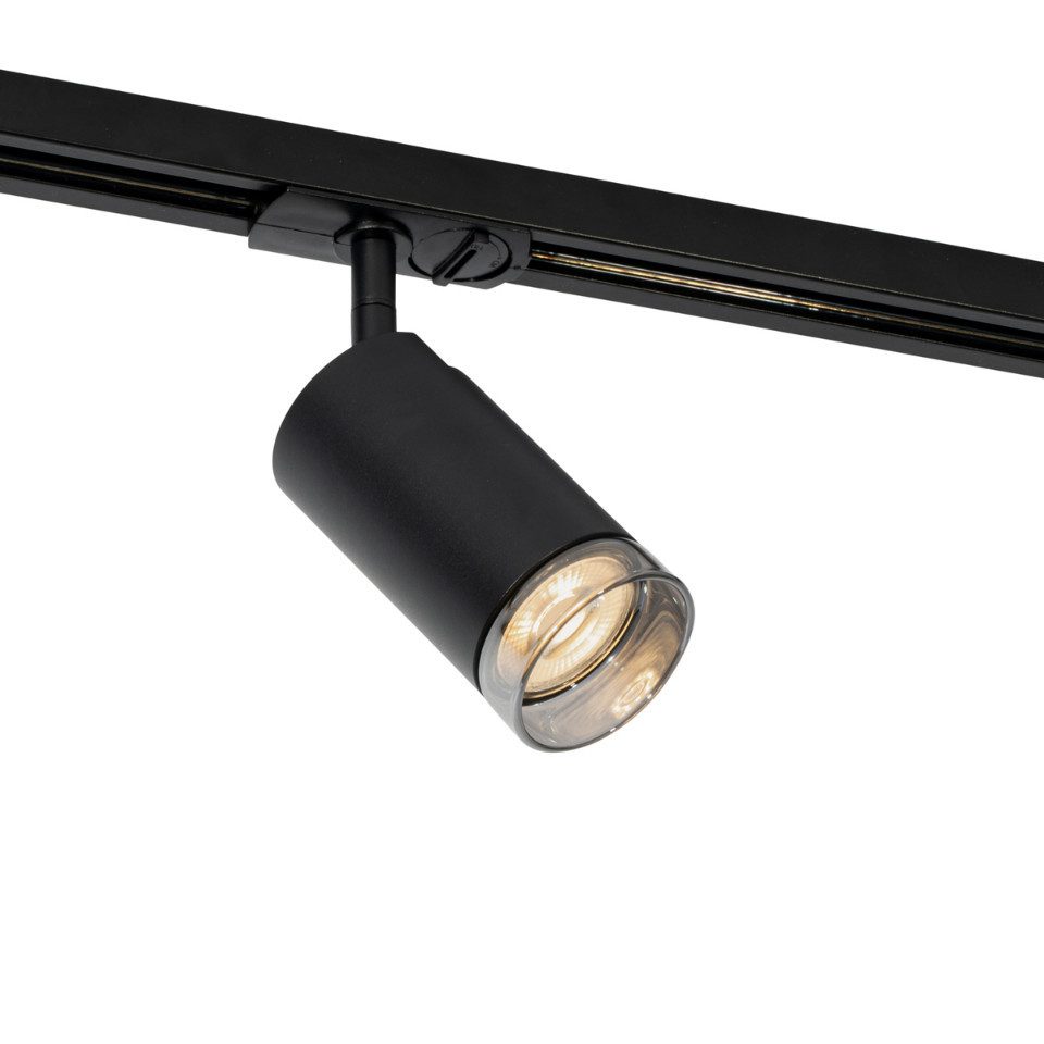 Qazqa Schienensystem-Leuchten Iconic jeana, ohne Leuchtmittel, Extra-Warmweiß, QAZQA Schienen­leuchte, gu10, Schwarz, Aluminium, Modern