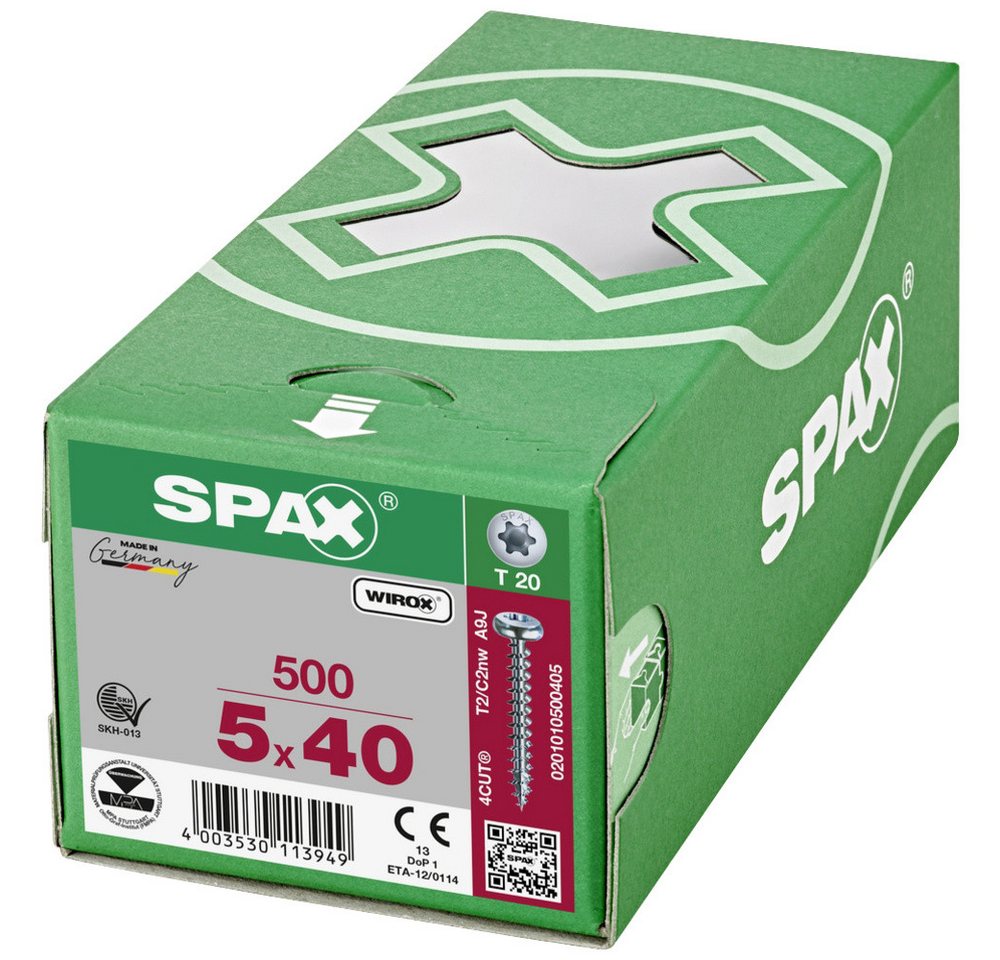 Thumbnail - SPAX Schraube SPAX 0201010500405 Holzschraube 5 mm 40 mm T-STAR plus Stahl WIROX