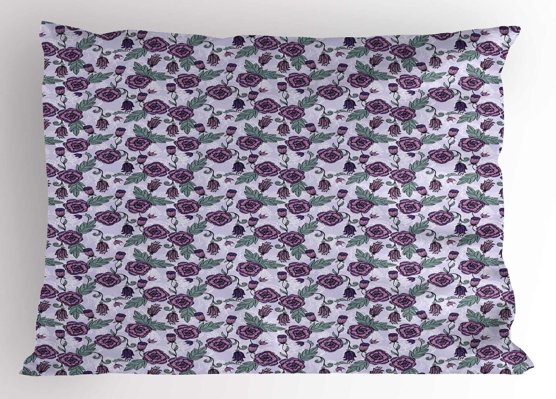 Kissenbezüge Dekorativer Standard King Size Gedruckter Kissenbezug, Abakuhaus (1 Stück), Blume Funky Blumenmuster Violet