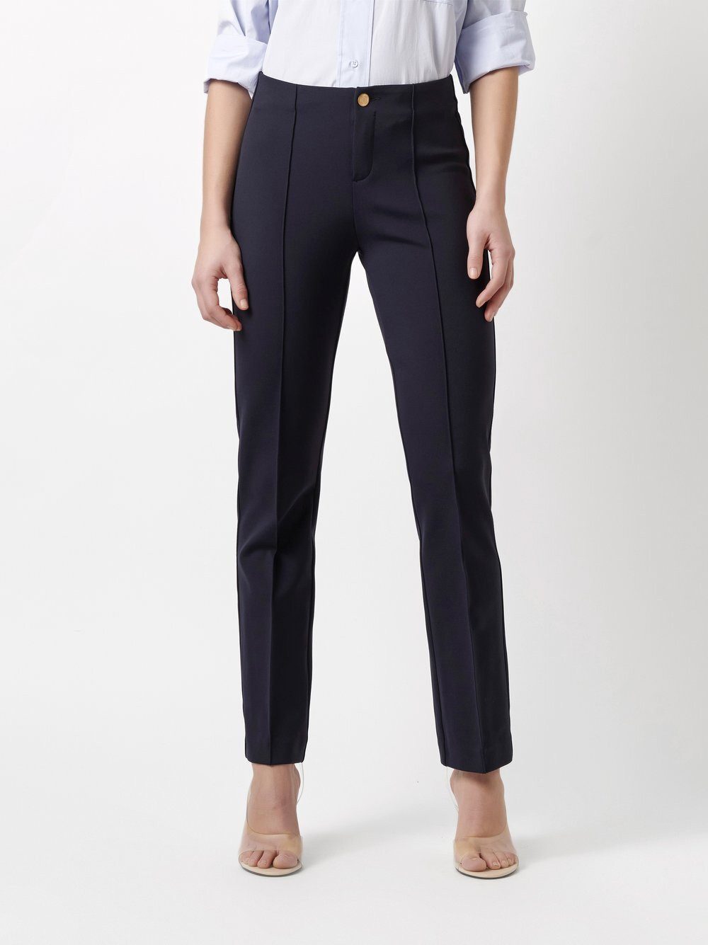 ROSNER Stretch-Hose Alisa Slim (1-tlg) mit eleganten Biesen