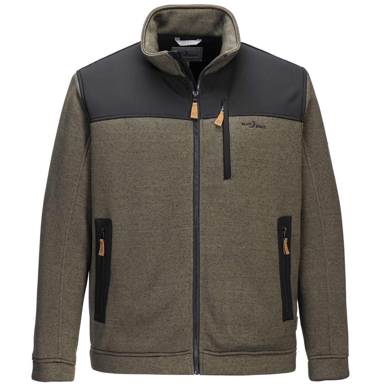 Fleecejacke Blue Wave XXL Strickfleecejacke für Herren in Übergrößen