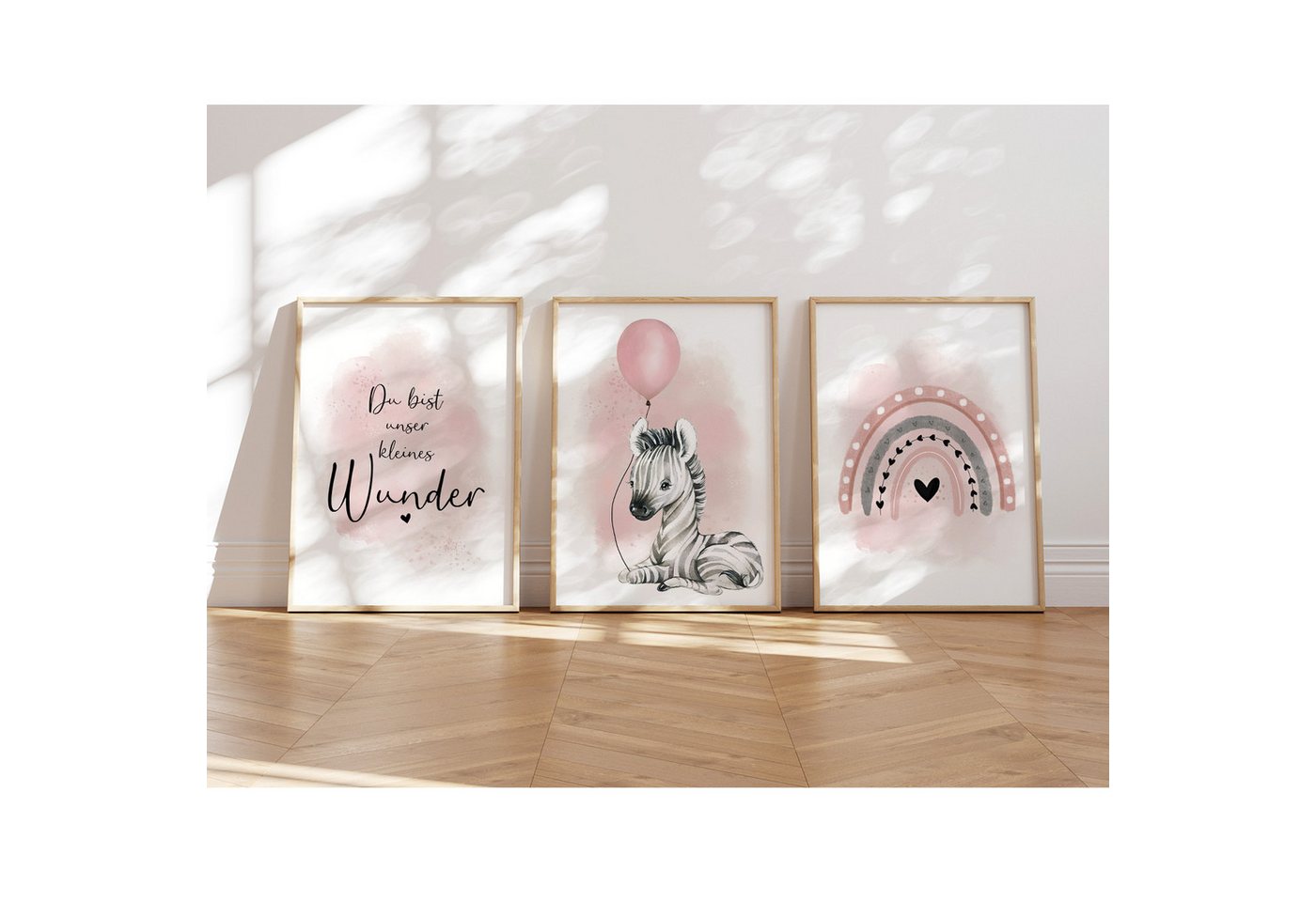 MeinBaby123® Poster Bilder Kinderzimmer, Poster Kinderzimmer Deko, Babyzimmer Deko, Spruch Wandbilder, Boho, Tiere