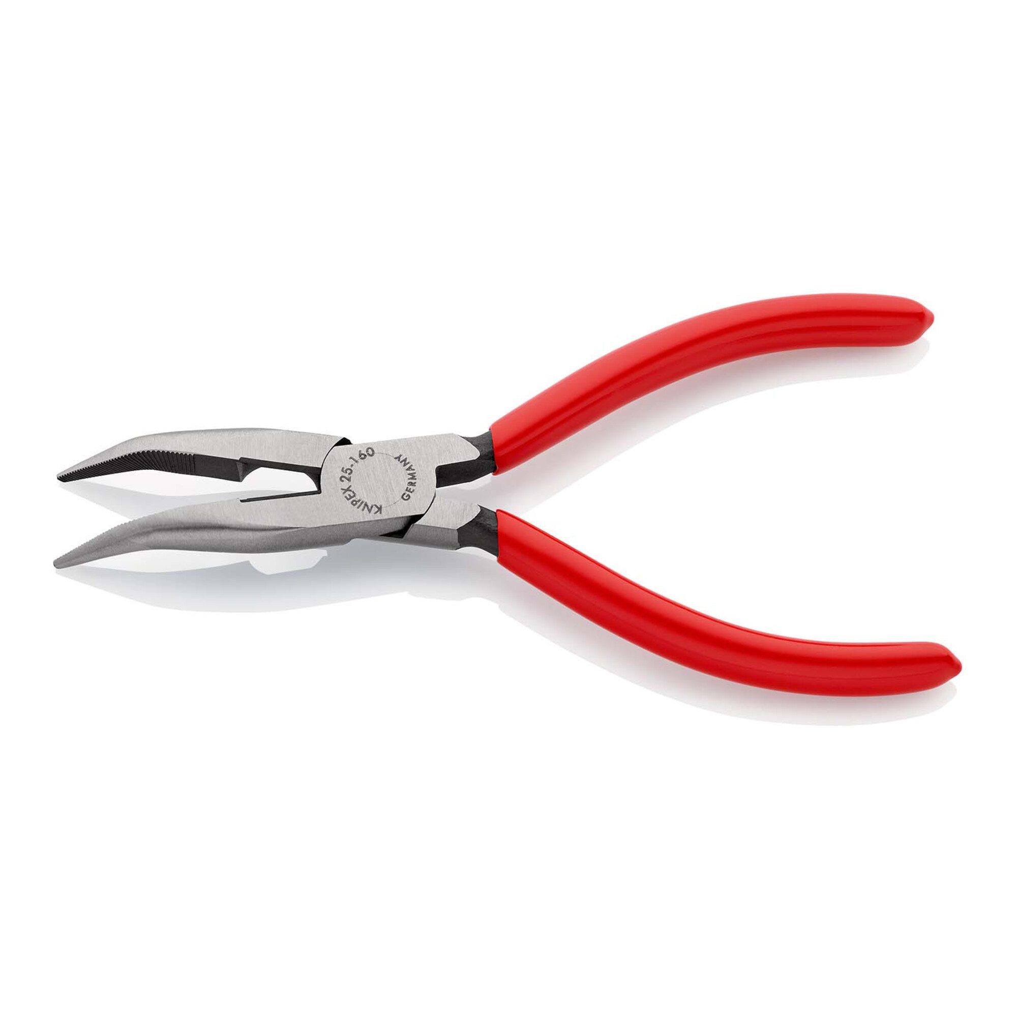 Knipex Blechschere KNIPEX 25 21 160 Flachrundzange mit Schneide (Radiozange) mit Kunststo