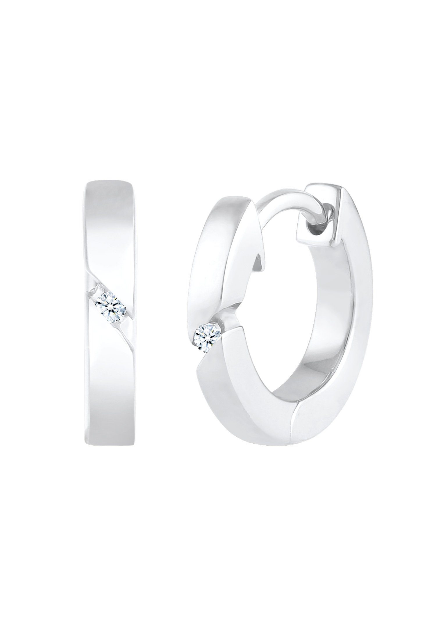 Elli DIAMONDS Paar Creolen Creolen Basic Diamant (0.03 ct) 925 Silber günstig online kaufen