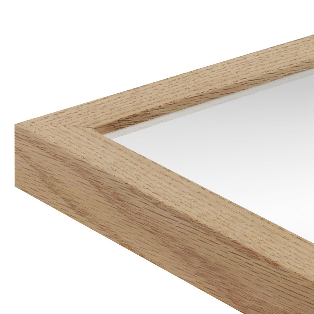 WANDStyle Wandspiegel H960, Großer Spiegel Eiche 43x53 cm, Wandspiegel groß, Ganzkörperspiegel