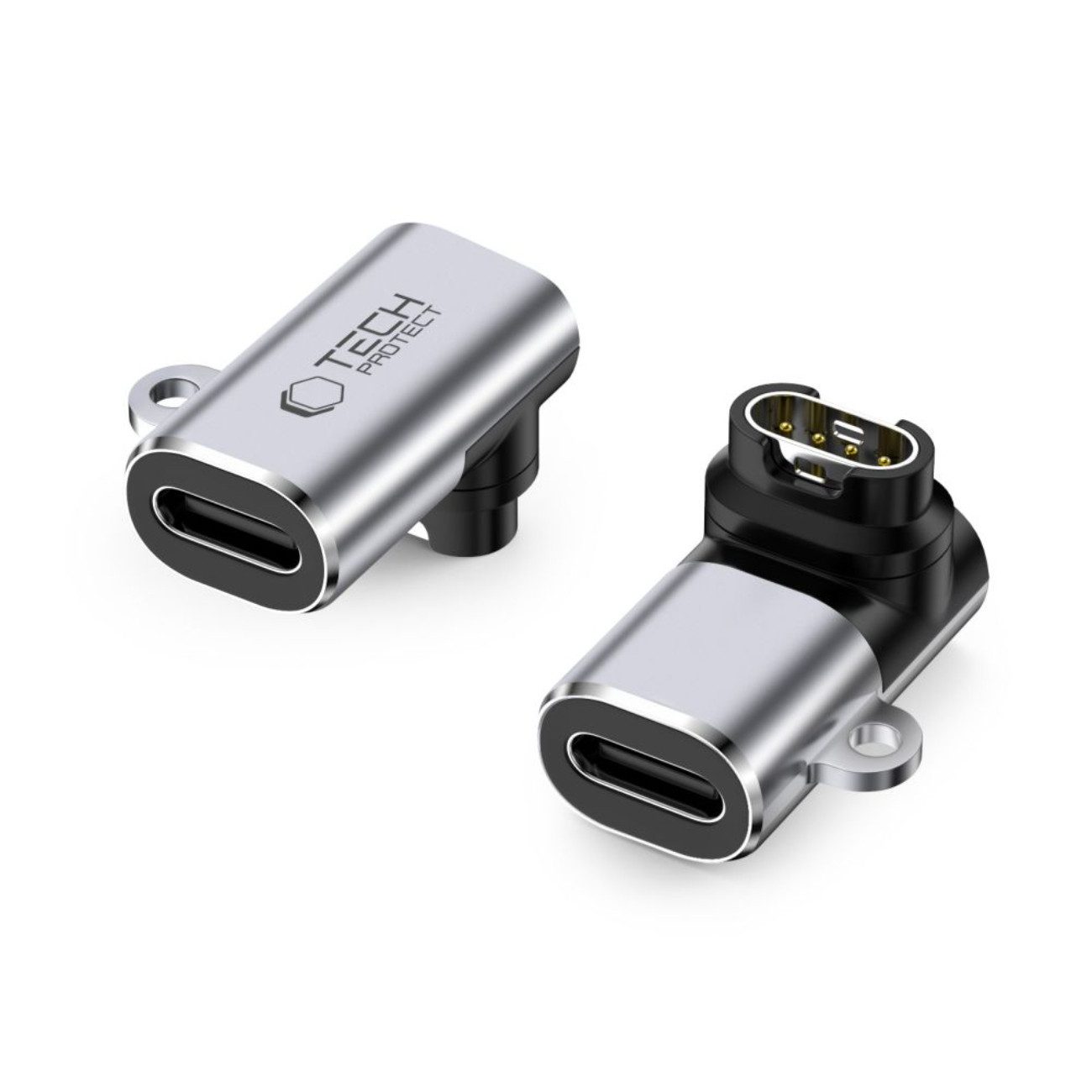 TECH PROTECT UltraBoost USB-Adapter USB-C Stecker (90°-Winkel) zu Garmin-Ladeanschluss, USB-C Winkeladapter für Garmin-Uhren mit 5 W Ladeleistung