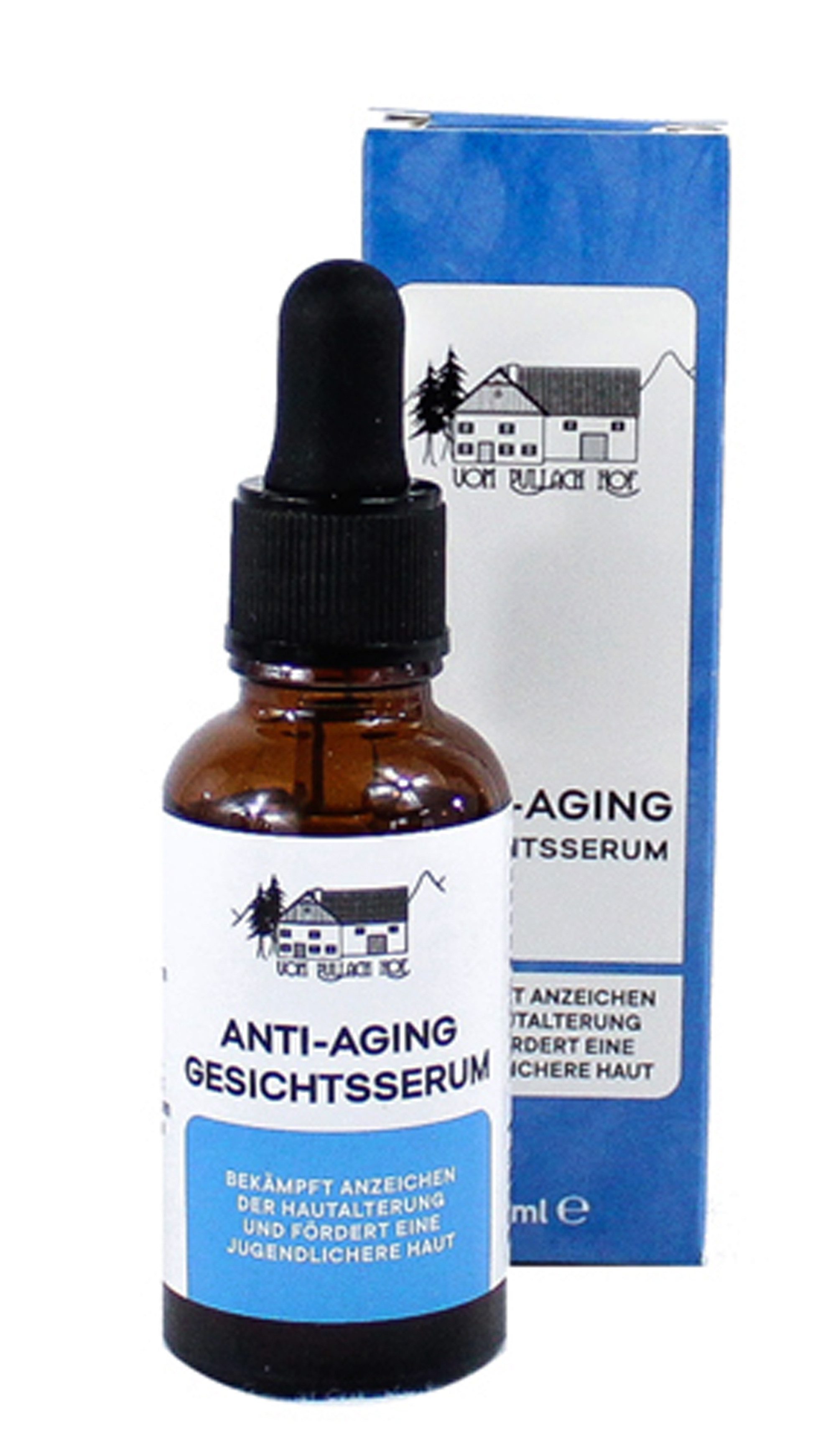 vom Pullach Hof Anti-Falten-Serum ANTI-AGING GESICHTSSERUM 30ml Serum gegen Falten Faltenserum 62, Anti-Falten Gesichtspflege Dekolleté Gesicht Hals Pflege