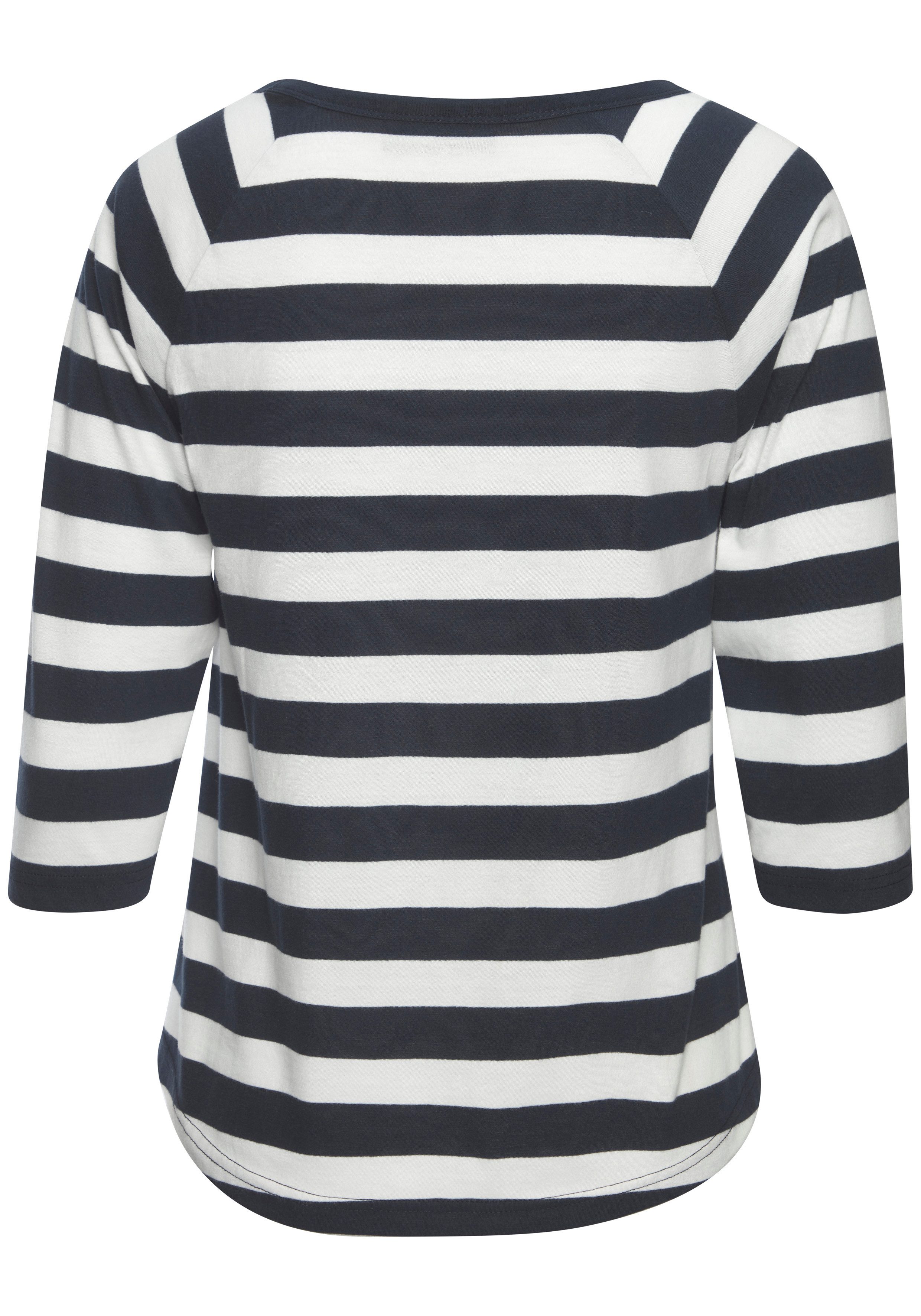 Elbsand 3/4-Arm-Shirt Celin mit Streifen, Rundhalsausschnitt, Jerseyshirt – Bild 3 von 5
