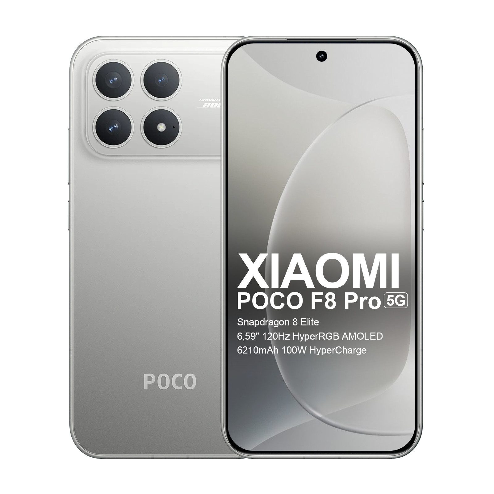 Xiaomi Xiaomi POCO F8 Pro 12G+512GB 6,59" 120Hz AMOLED Display Smartphone (6.59 Zoll, 512 GB Speicherplatz, 50 MP Kamera, 50MP Dreifachkamera mit OIS, 6210mAh Akku mit 100W HyperCharge, IP68)