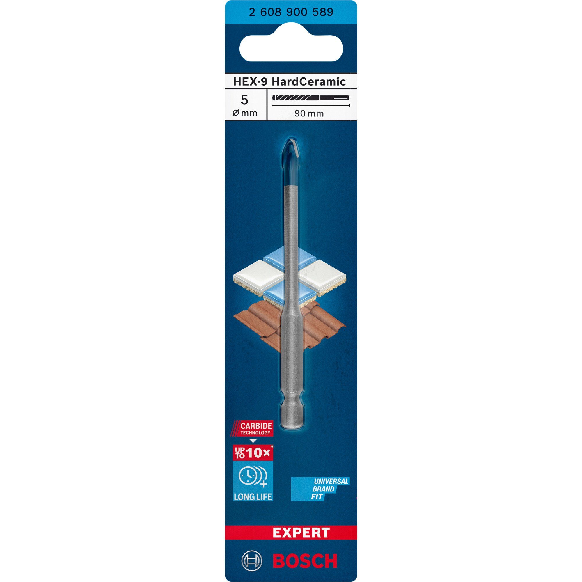 Bohrer- und Bitset Bosch Professional Expert HEX-9 HardCeramic