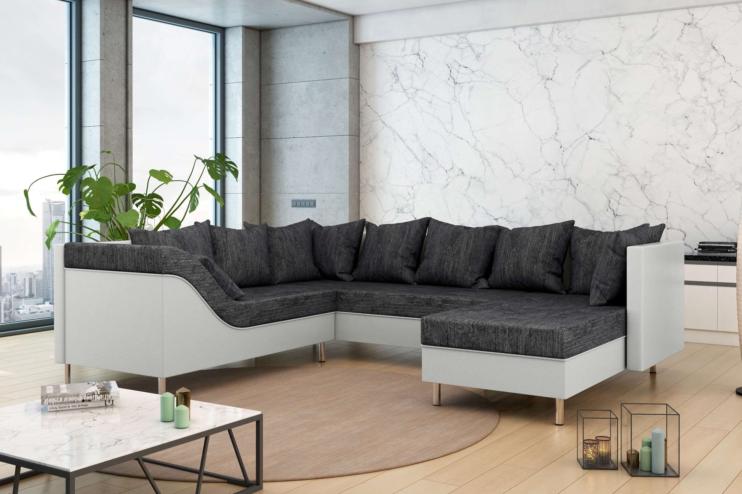 mane Sofa, Europa bestellbar, made Lotos, stellbar, Raum frei Design, in links Stylefy oder Wohnlandschaft rechts im Modern U-Form,