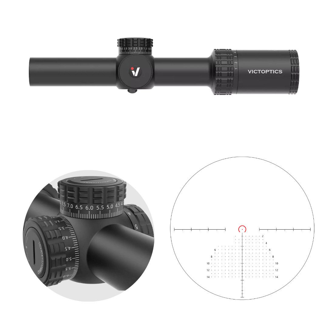 Vector Optics Victoptics OPSL37 S10 1-10x24 Zielfernrohr (Ideal für Jagd, Sport und Airsoft)